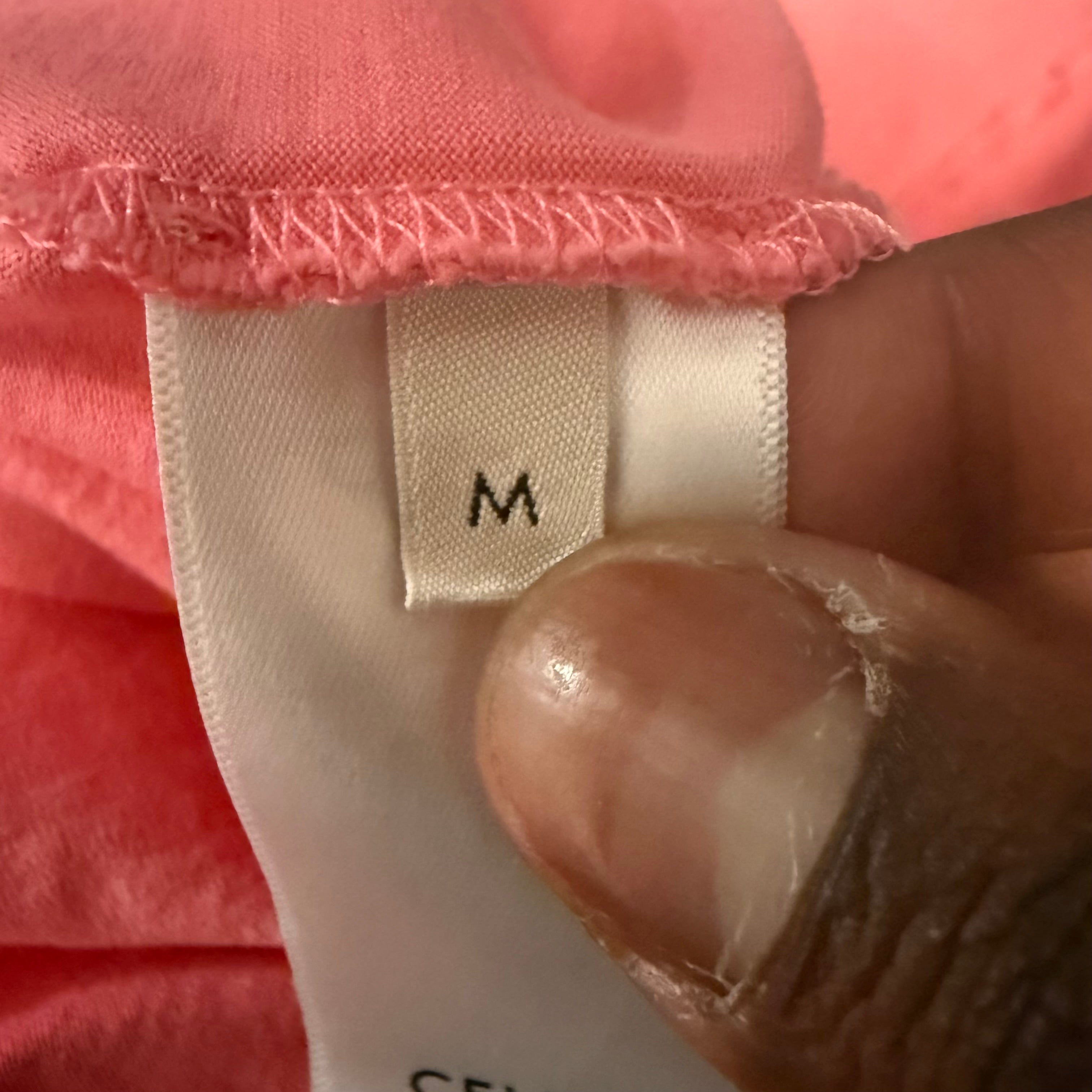Celine Pink Short Sleeve Logo Shirt Sz Medium