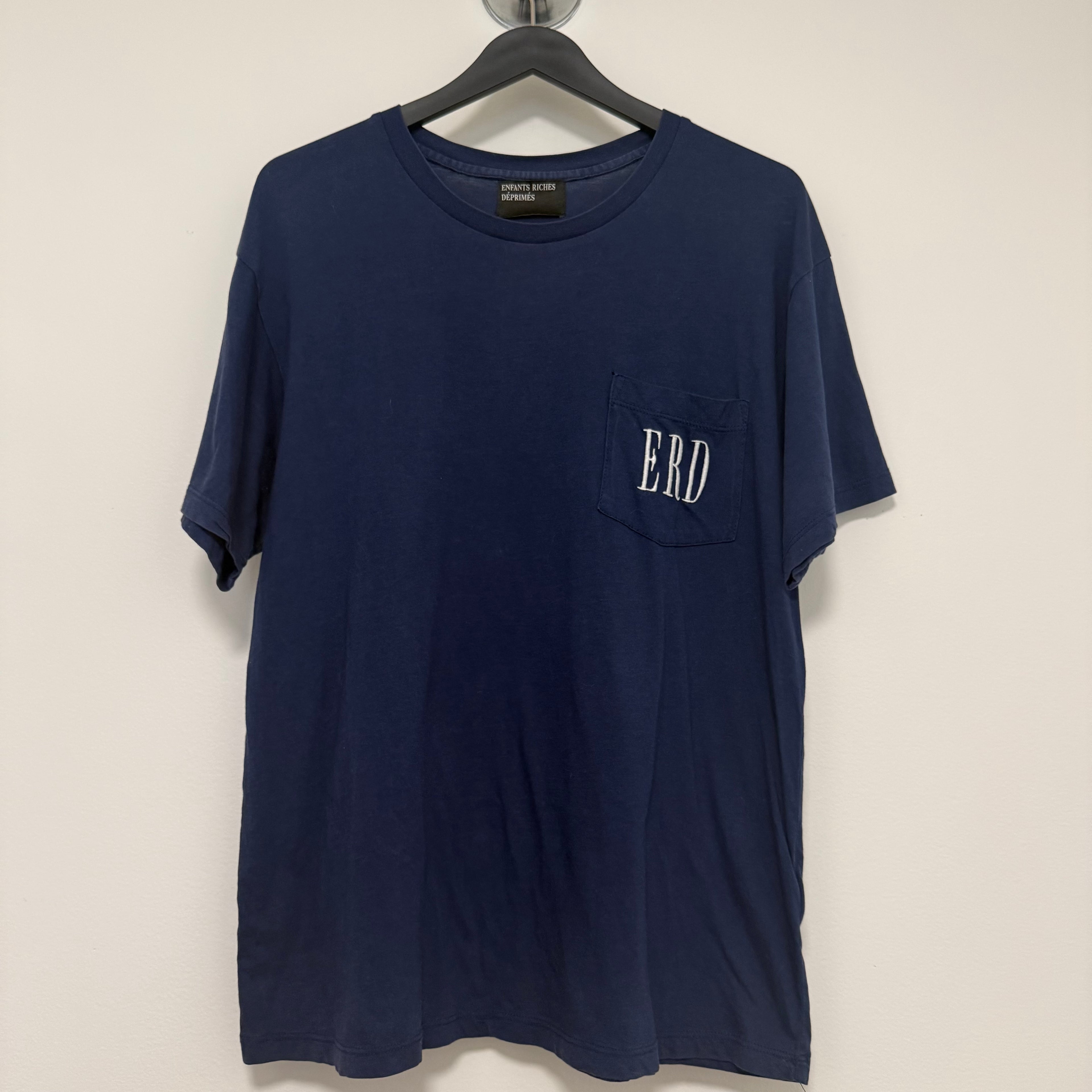 Enfants Riches Deprimes Pocket T-Shirt Navy Sz Medium