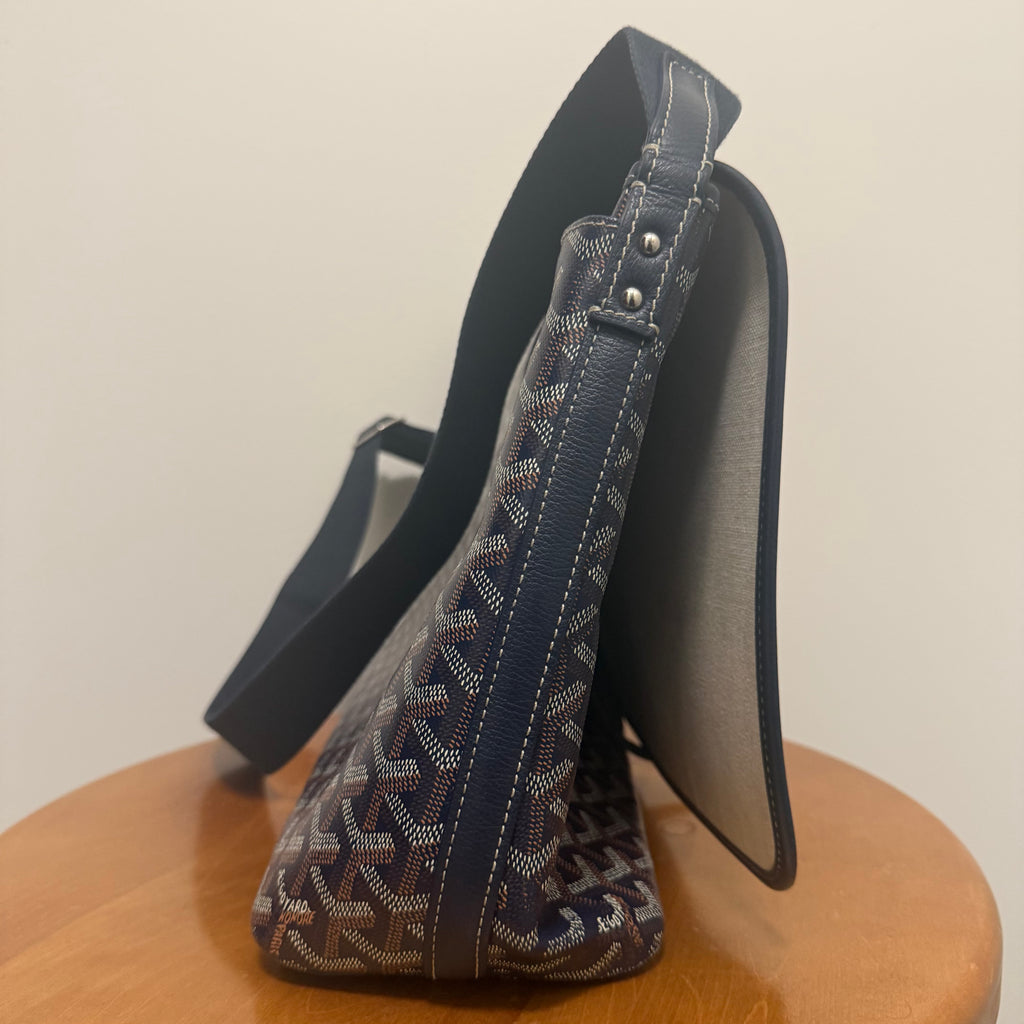 Goyard Capetein Messenger Bag Canvas Navy Blue