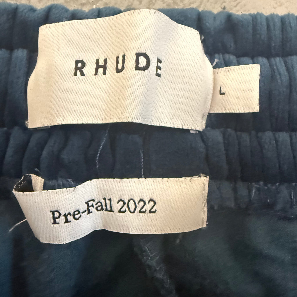 Rhude Velour Lounge Pant In Slate Sz Large