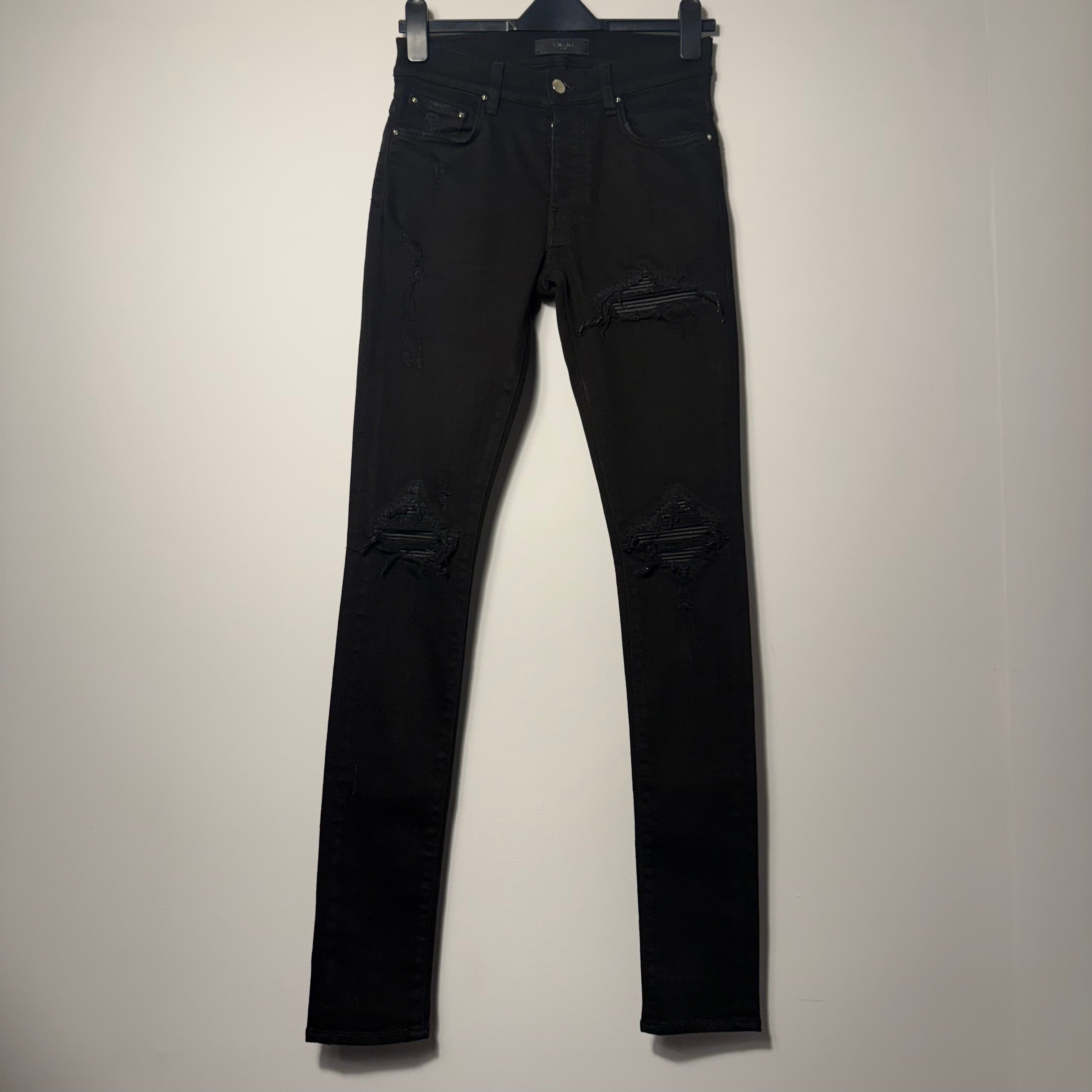 Amiri MX1 Black Patch Black Denim Size 29