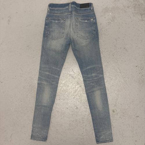 Amiri MX1 Green Plaid Clay Indigo Denim Sz 31