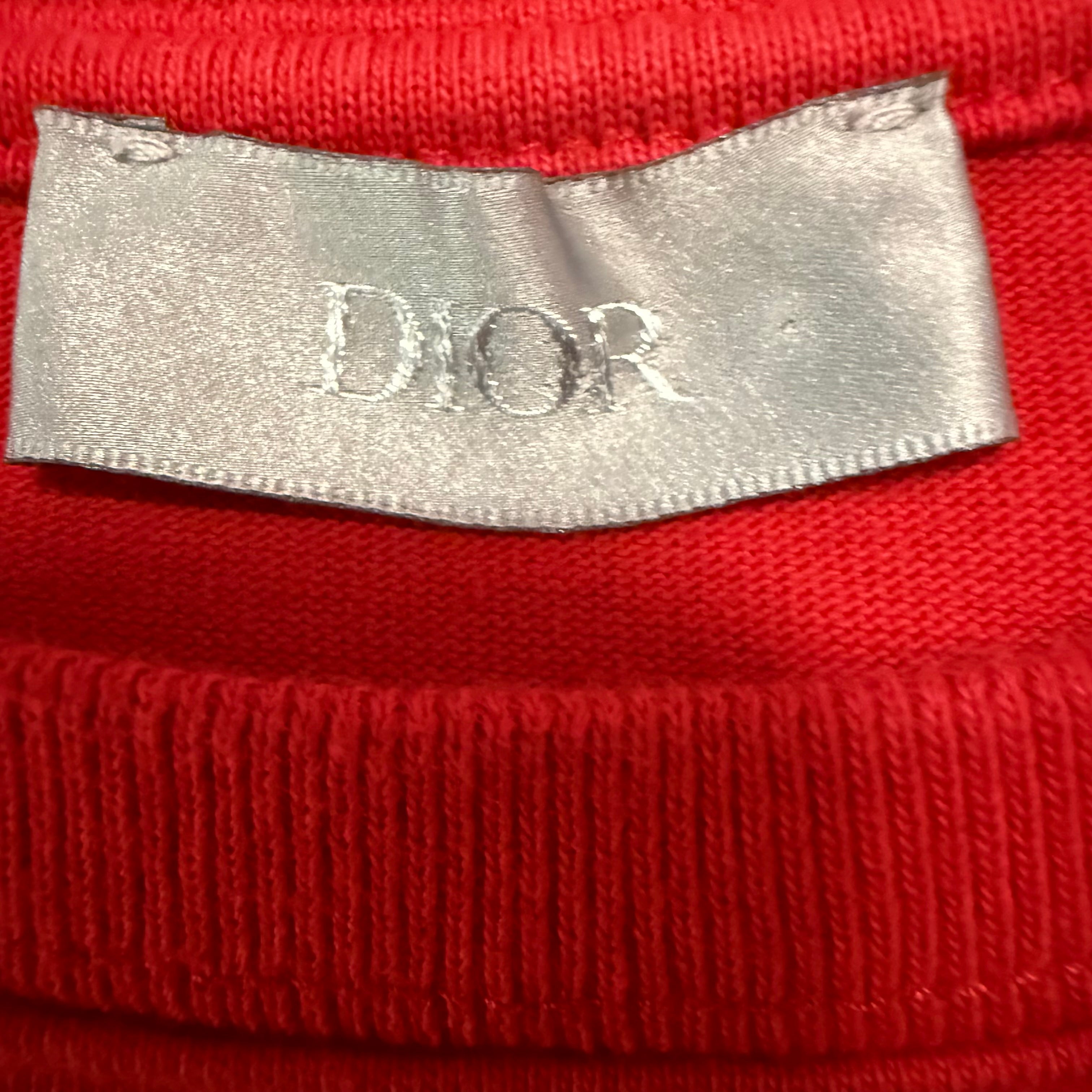 Dior CD Logo Red Tee Sz XL