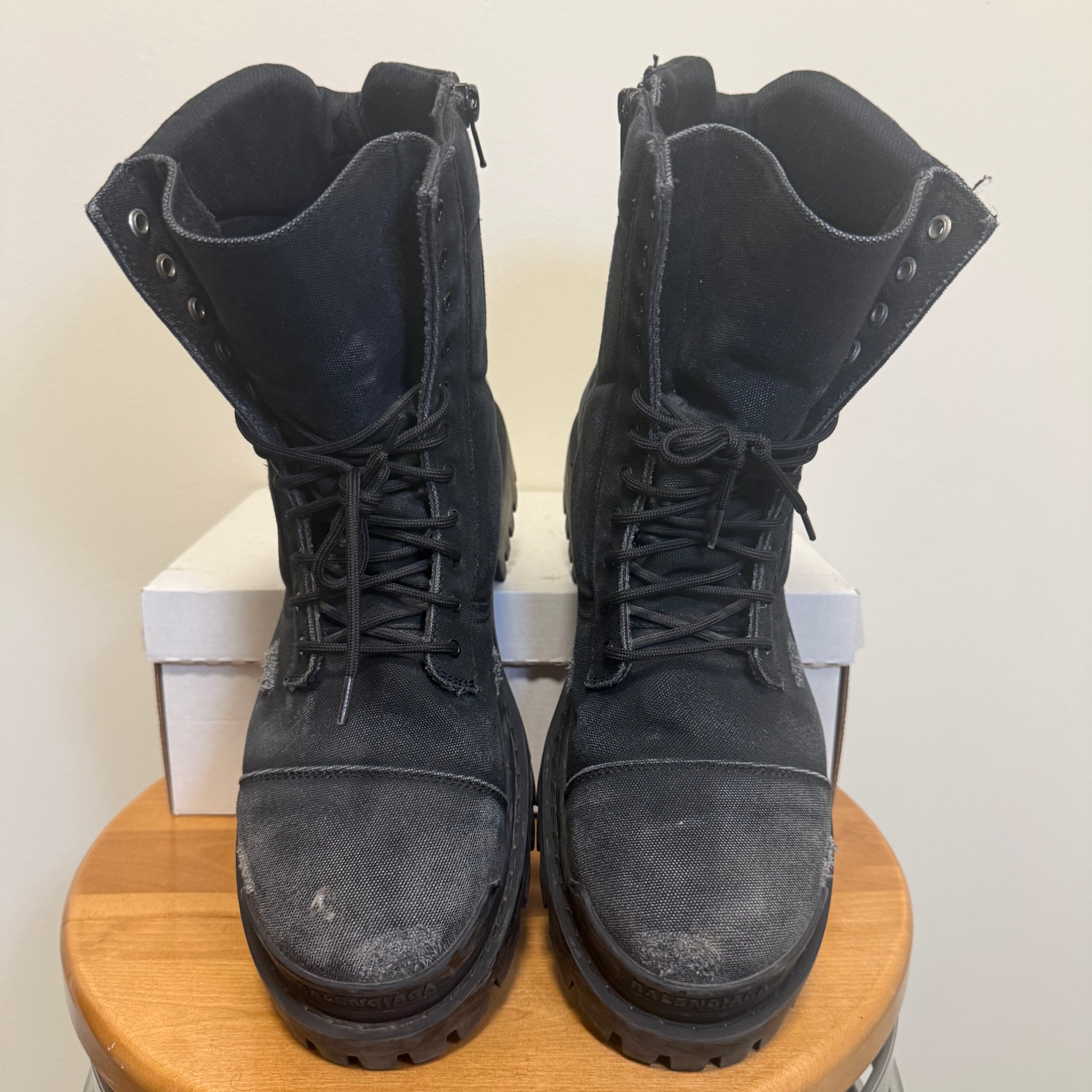 Balenciaga Black Combat Strike Boot Sz 44