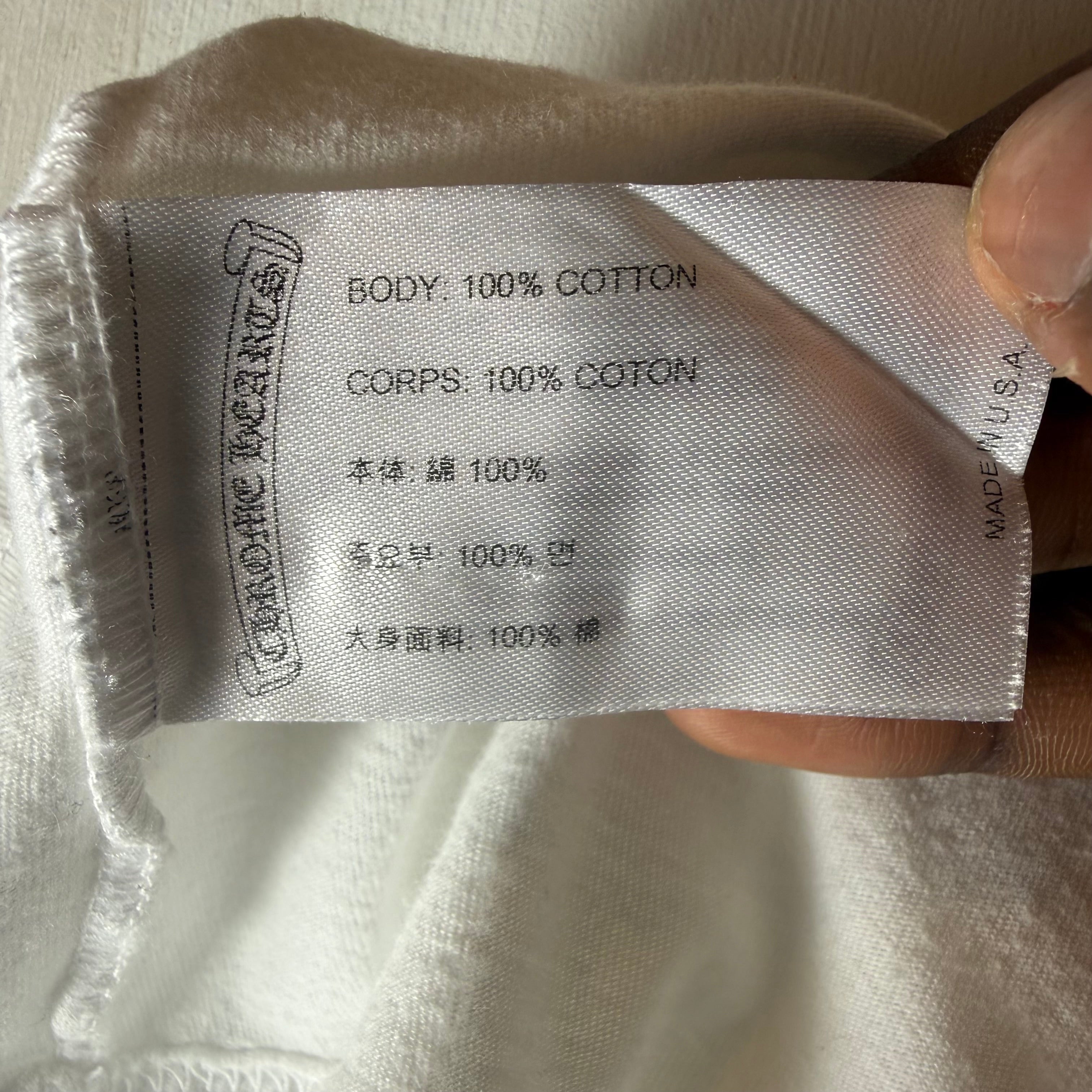 Chrome Hearts White Scroll Shirt Size XXL