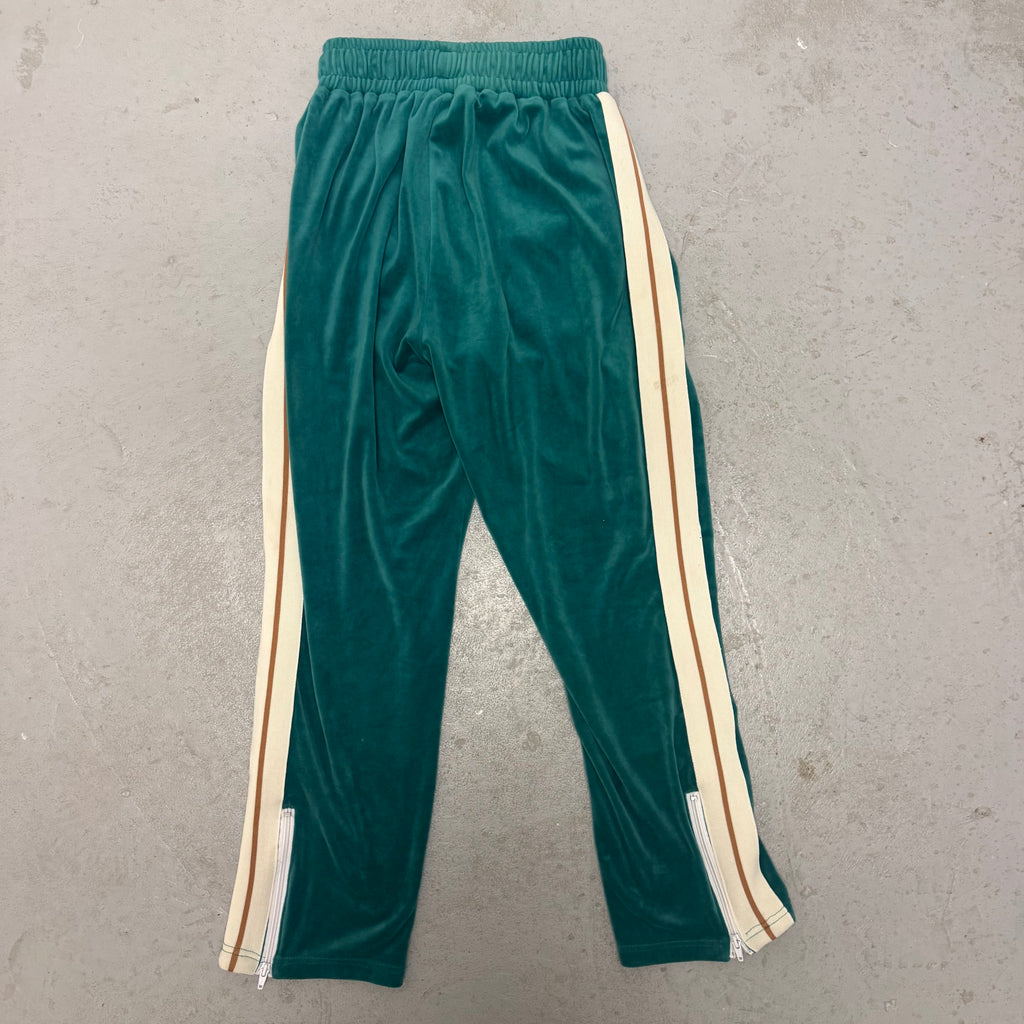 Palm Angels Green Velour Track Pants Sz Small