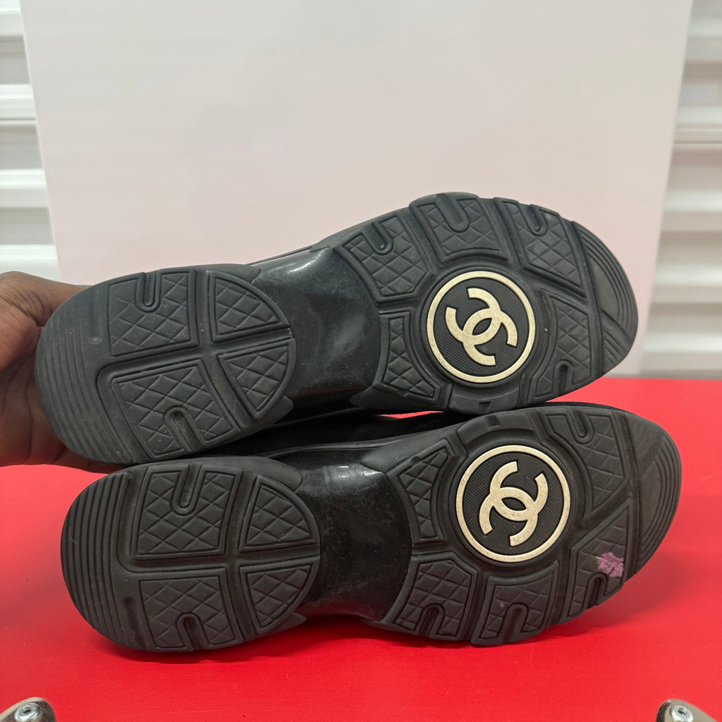 Chanel Triple Black Trainer Size 11 (44)