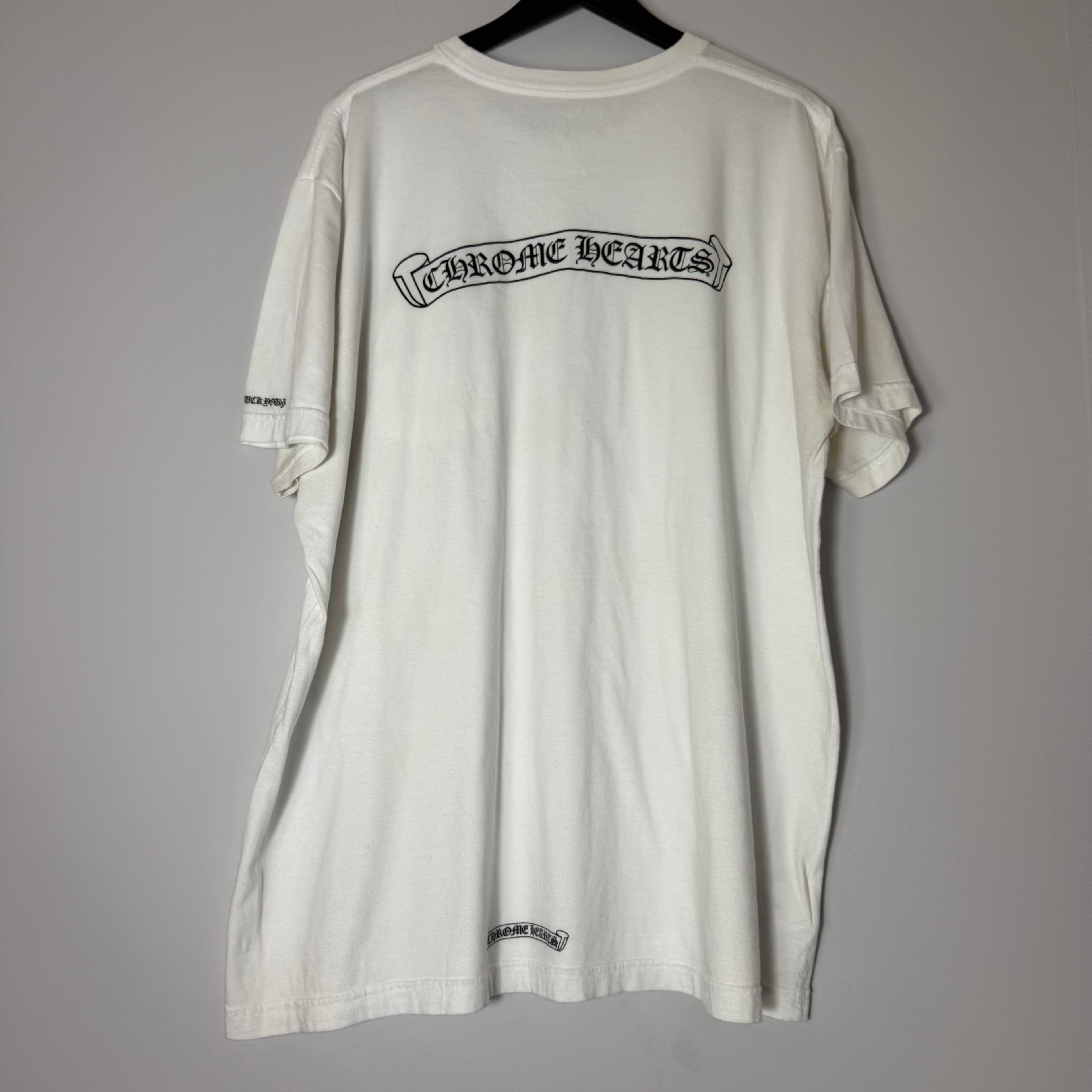 Chrome Hearts White Scroll Shirt Size XXL