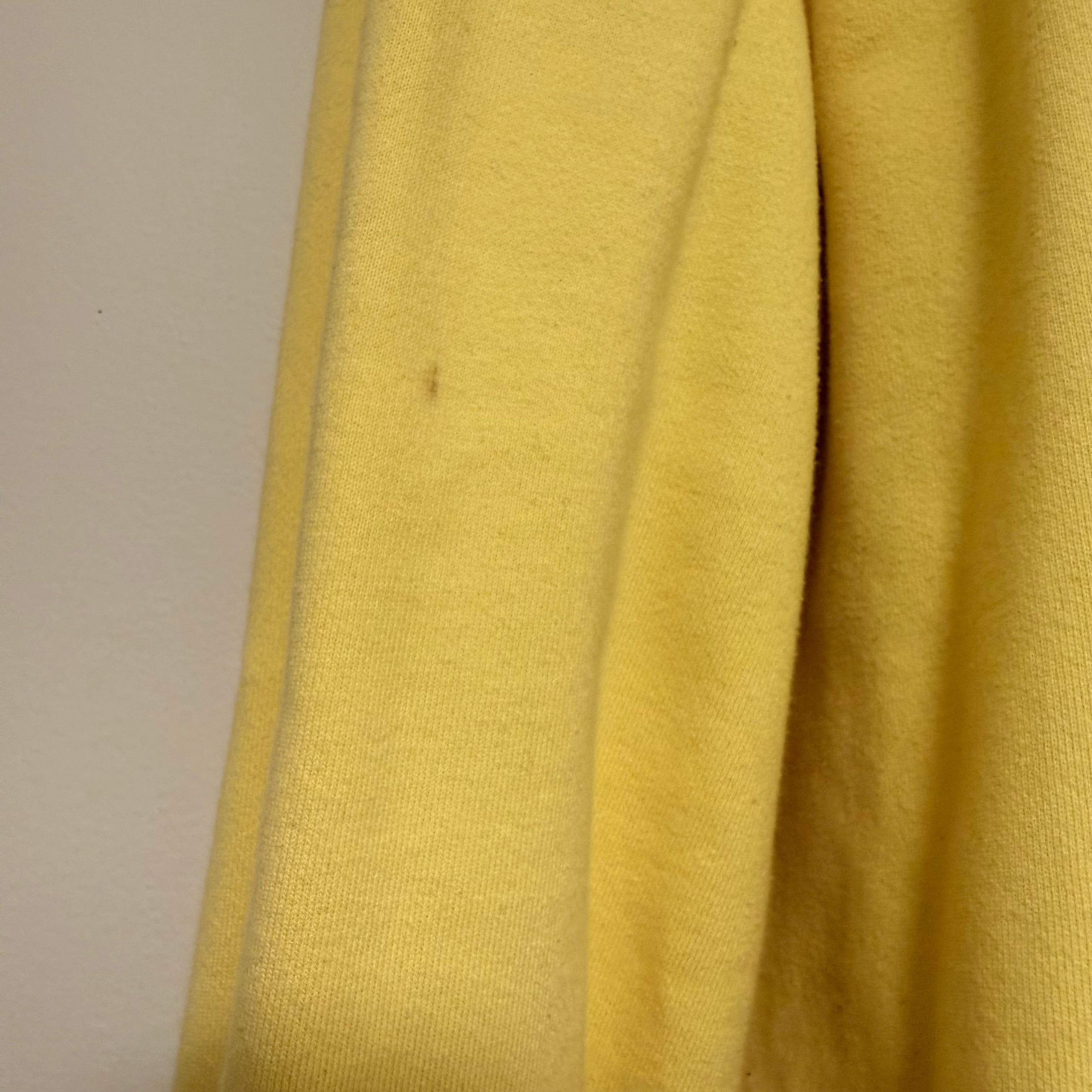 Celine Yellow Cotton Logo Hoodie Sz XL