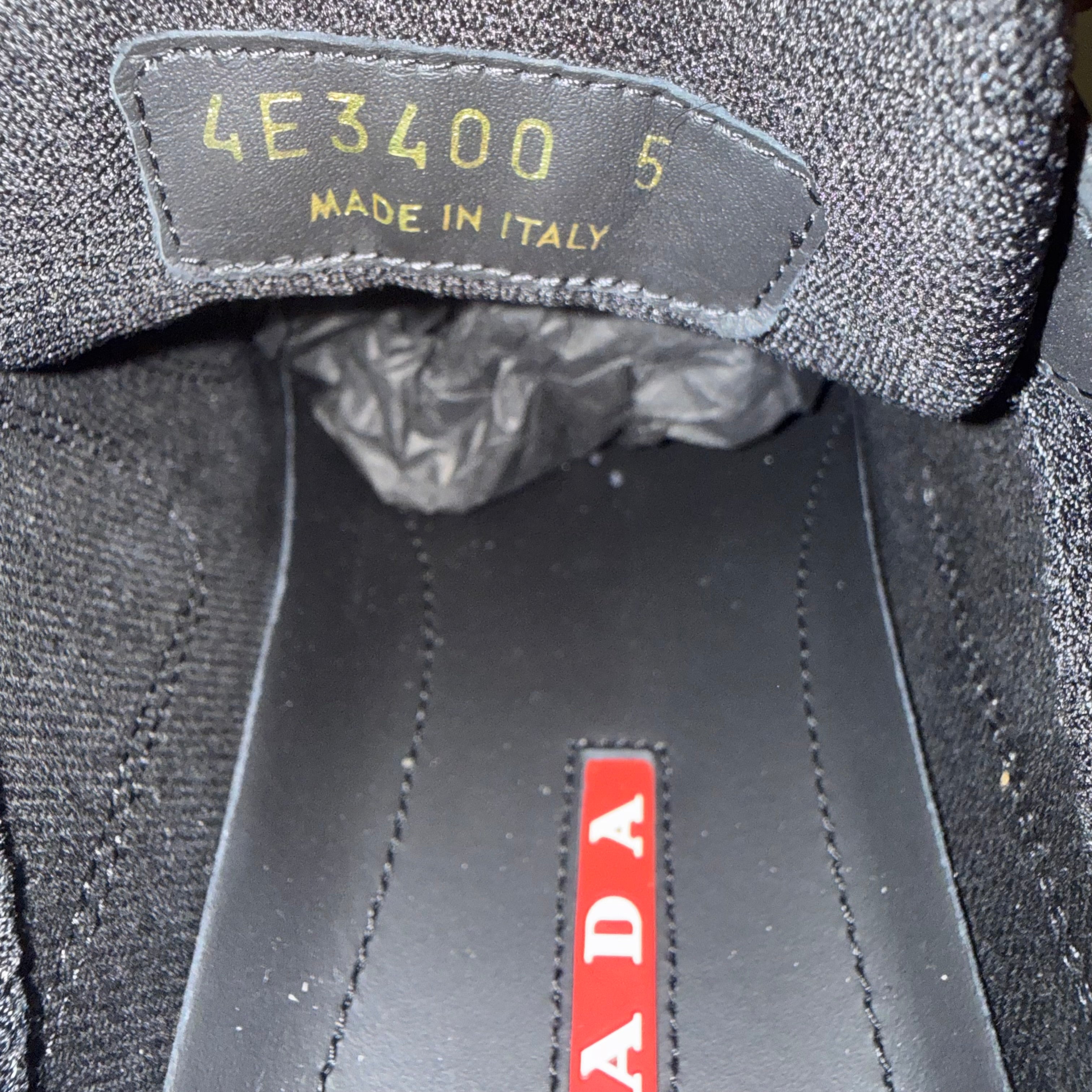 Prada America Cup Black Patent Sneaker Sz 5