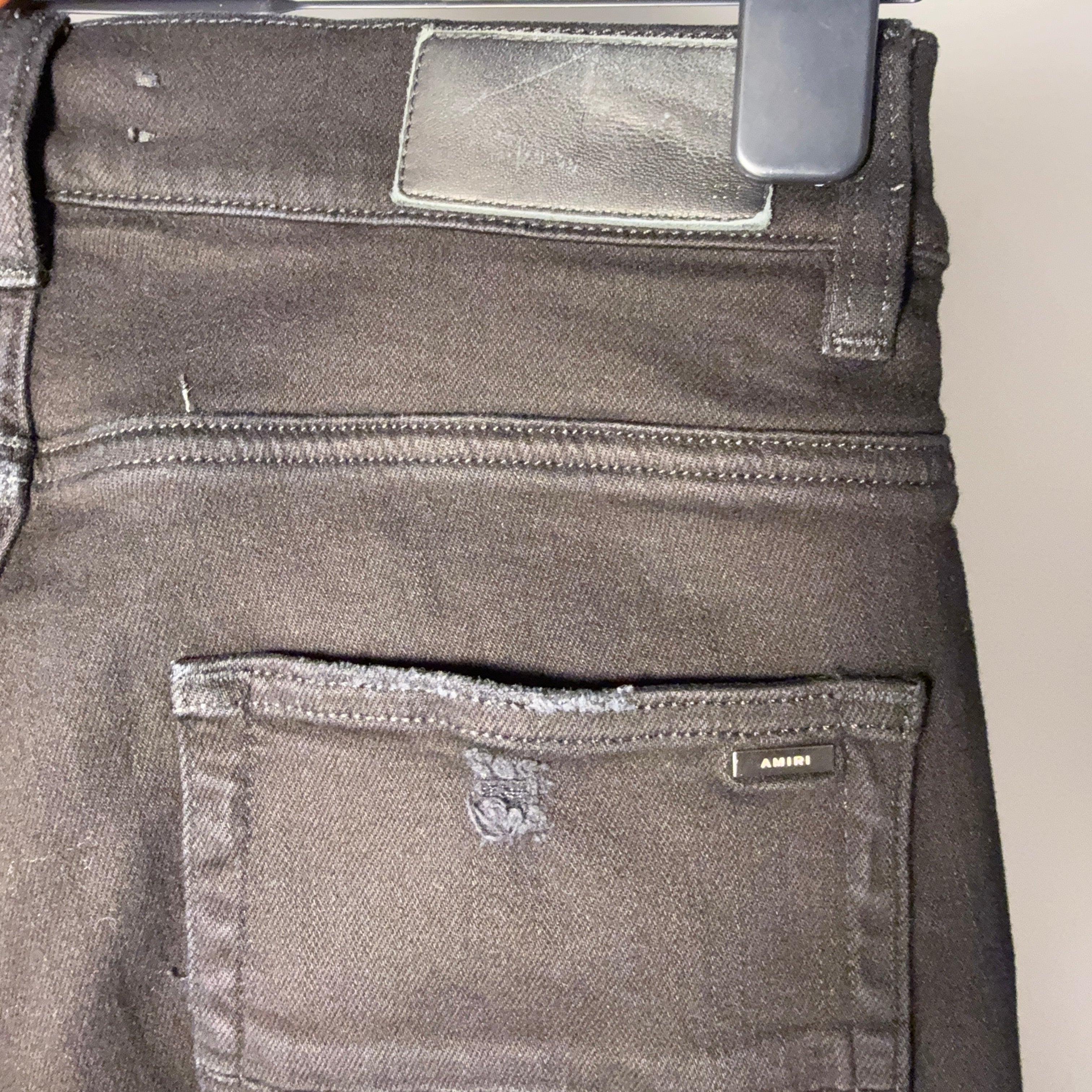 Amiri MX1 Black Patch Black Denim Size 29