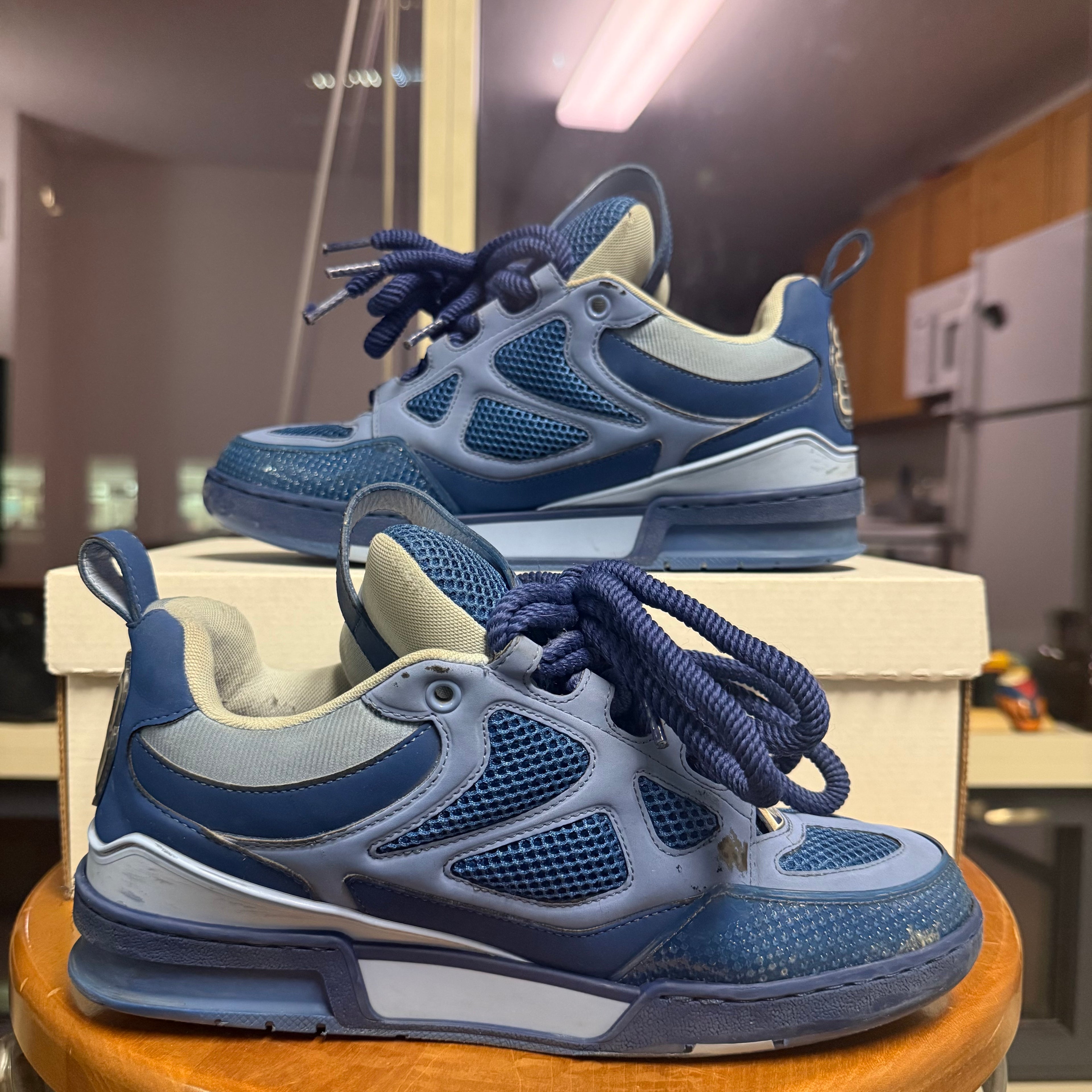 Louis Vuitton Skate Sneaker Blue Sz 7.5 US (6 LV)