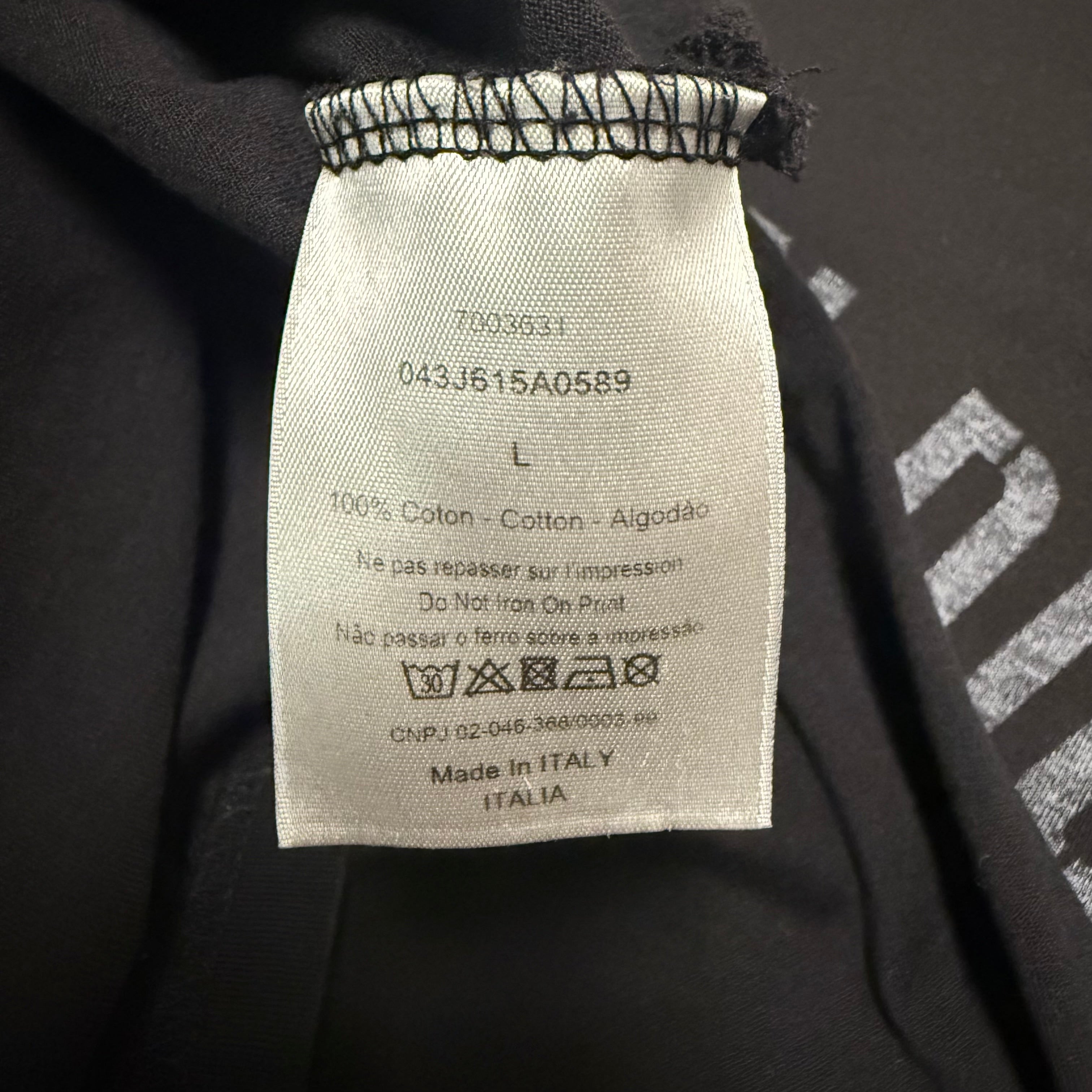 Dior Atelier Black T-Shirt Sz Large