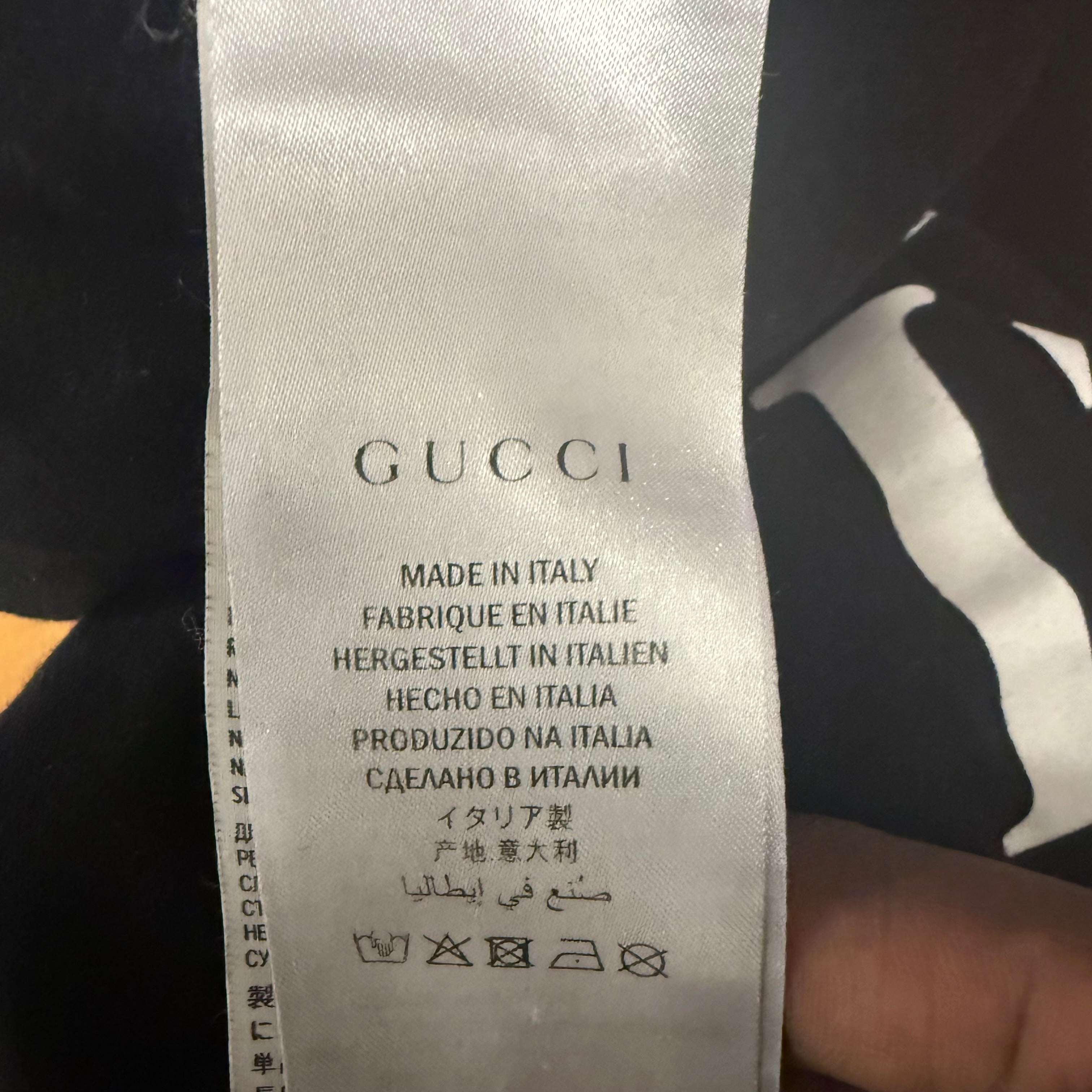 Gucci Interlocking Black GG Logo Shirt Sz Large