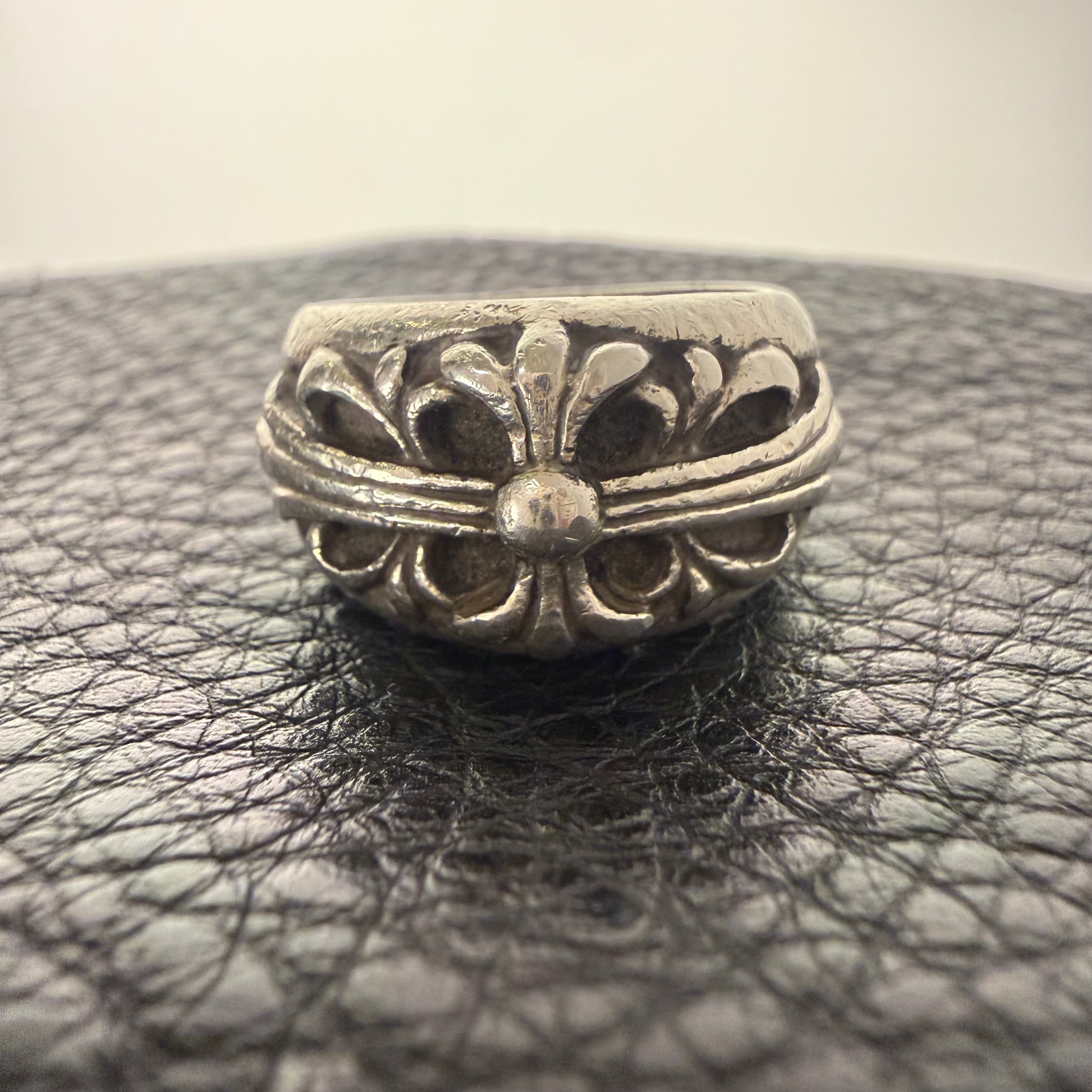 Chrome Hearts Floral Cross Ring Size 10
