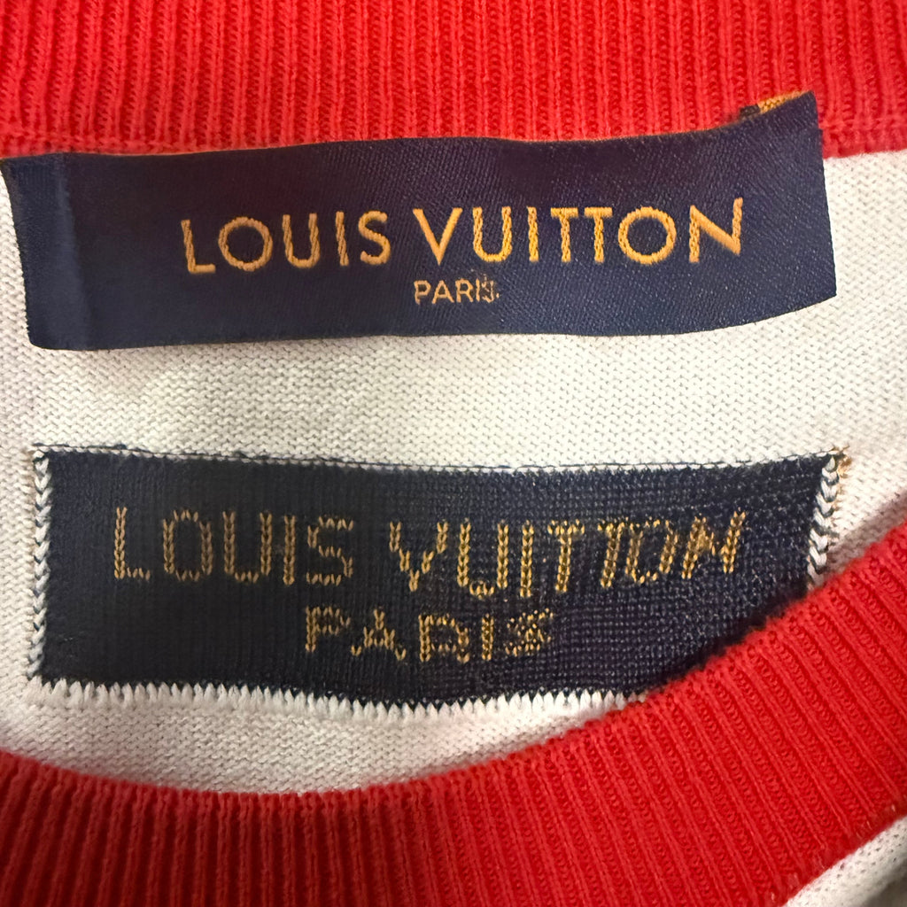 Louis Vuitton Intarsia Graphic Ringer Knit T-Shirt Sz XL