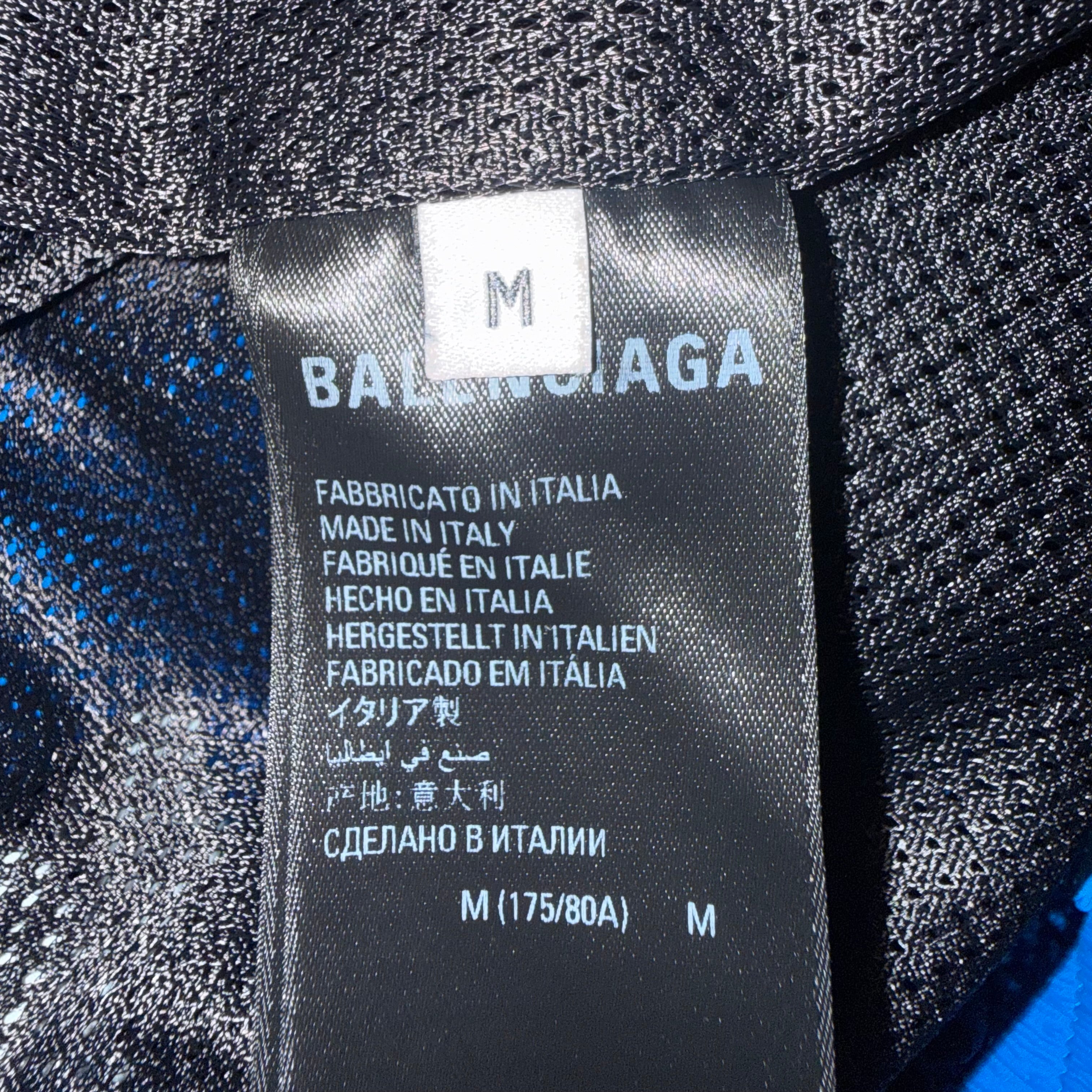 Balenciaga FW23 3B Sports Icon Blue Trackpants Size Medium