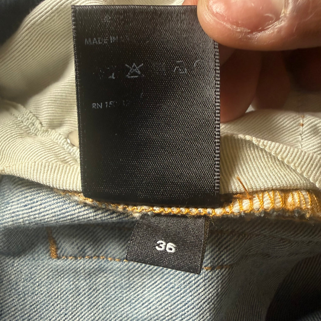 Amiri MX1 Denim Patch Blue Denim Sz 36