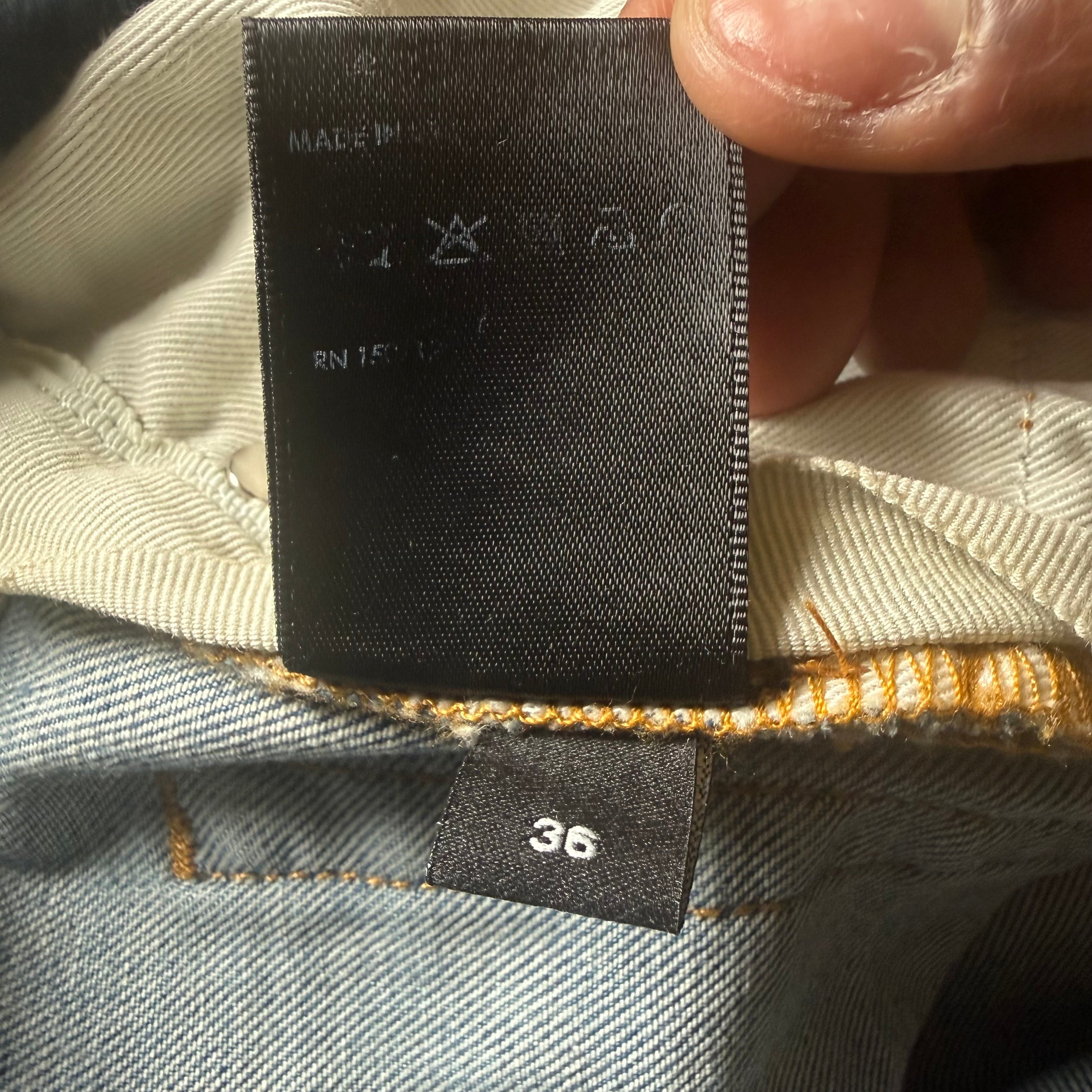 Amiri MX1 Denim Patch Blue Denim Sz 36