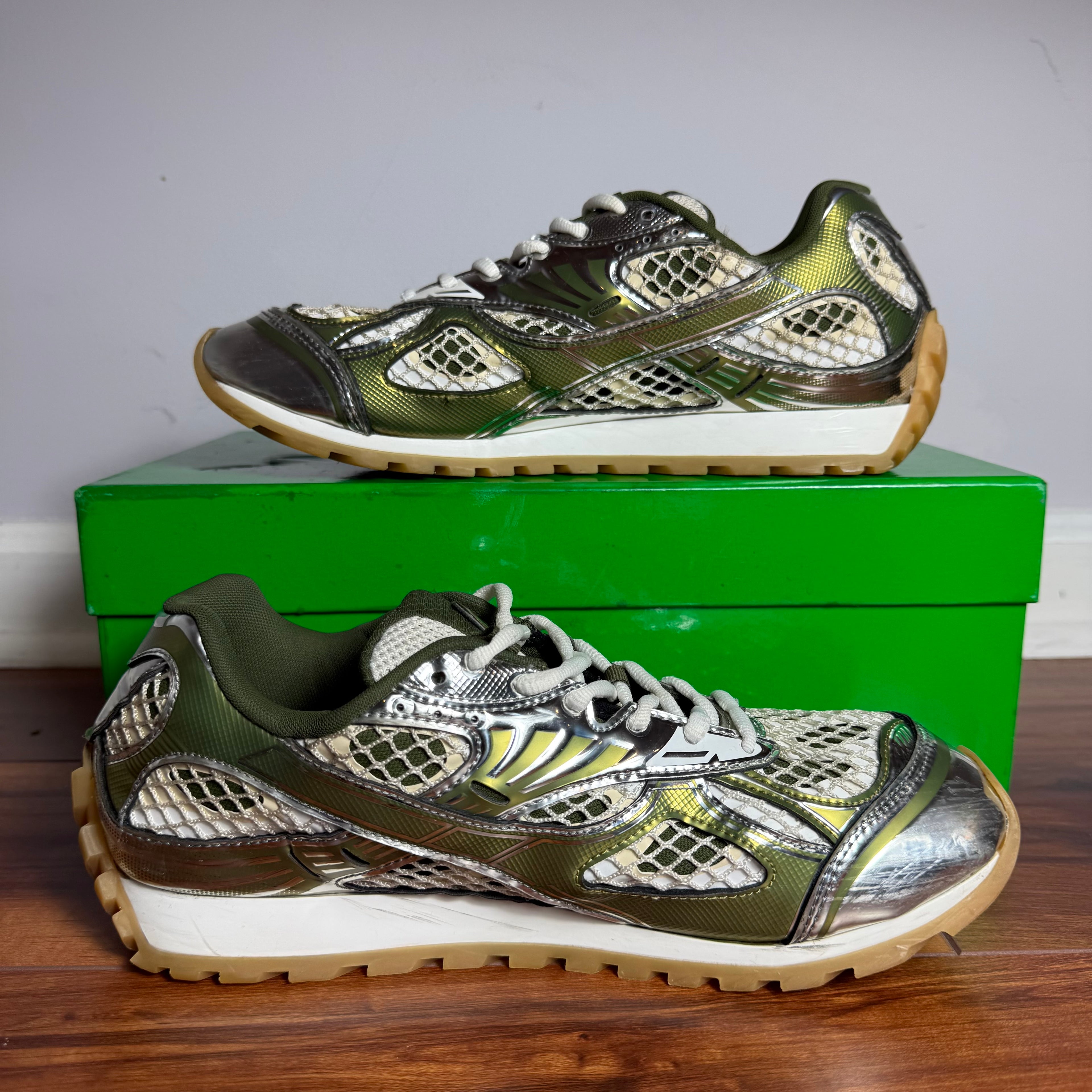 Bottega Veneta Olive Green Orbit Sneaker Size 9