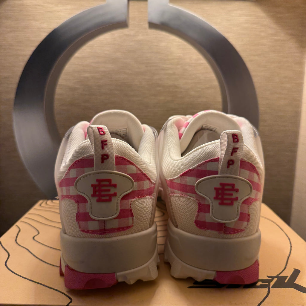 Sicko x Eric Emmanuel Pink/White Plaid Hiking Shoe Size 10