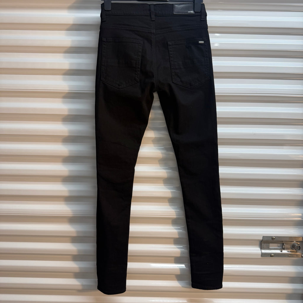 Amiri MX1 Brown Patch Black Denim Size 30