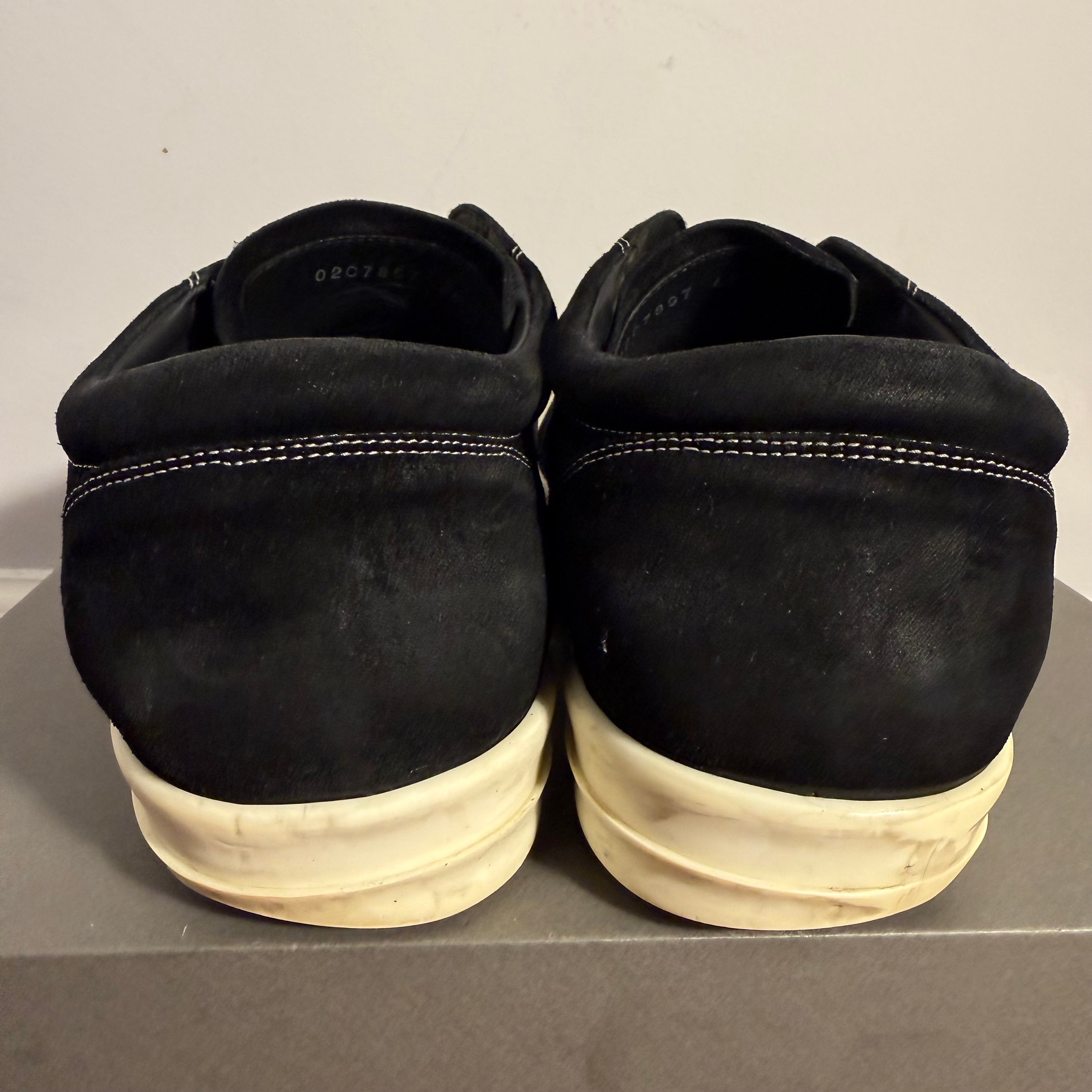 Rick Owens Black Suede Vintage Sneaker Size 13 (46)
