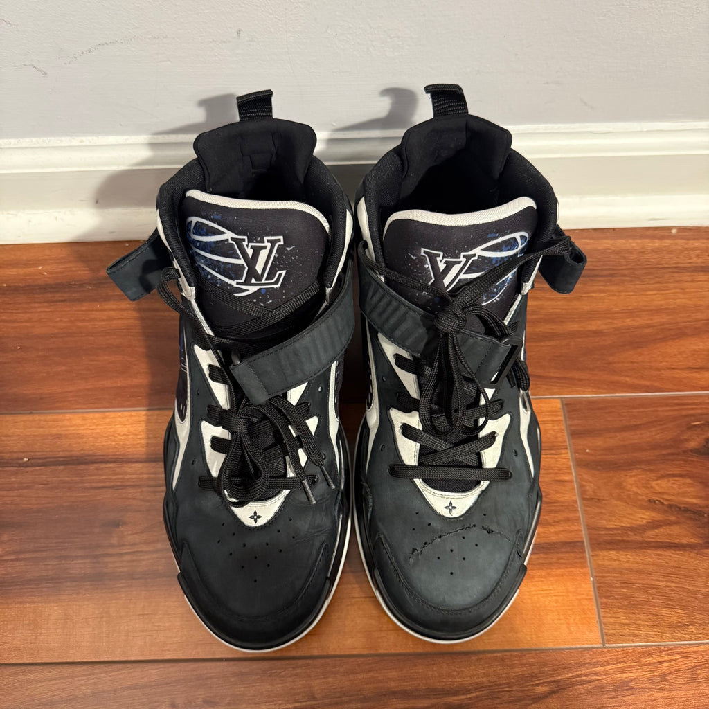 Louis Vuitton Black and Blue Trainer 2 Size 10.5 (9LV)