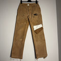 Vintage Thrashed Tan Double Knee Carhartt Pants Size 28