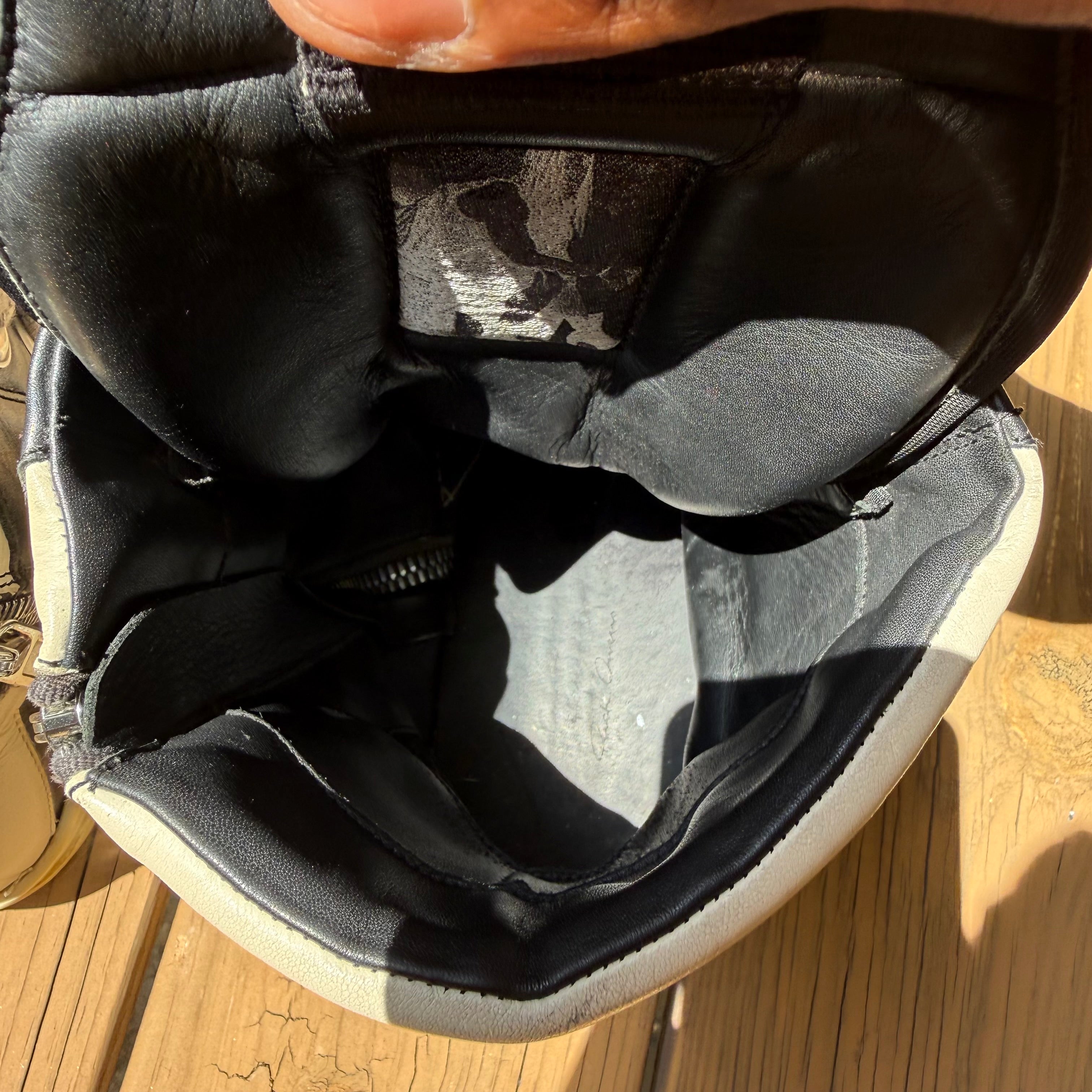Rick Owens Jumbo Lace Black/Milk Geobasket Size 9
