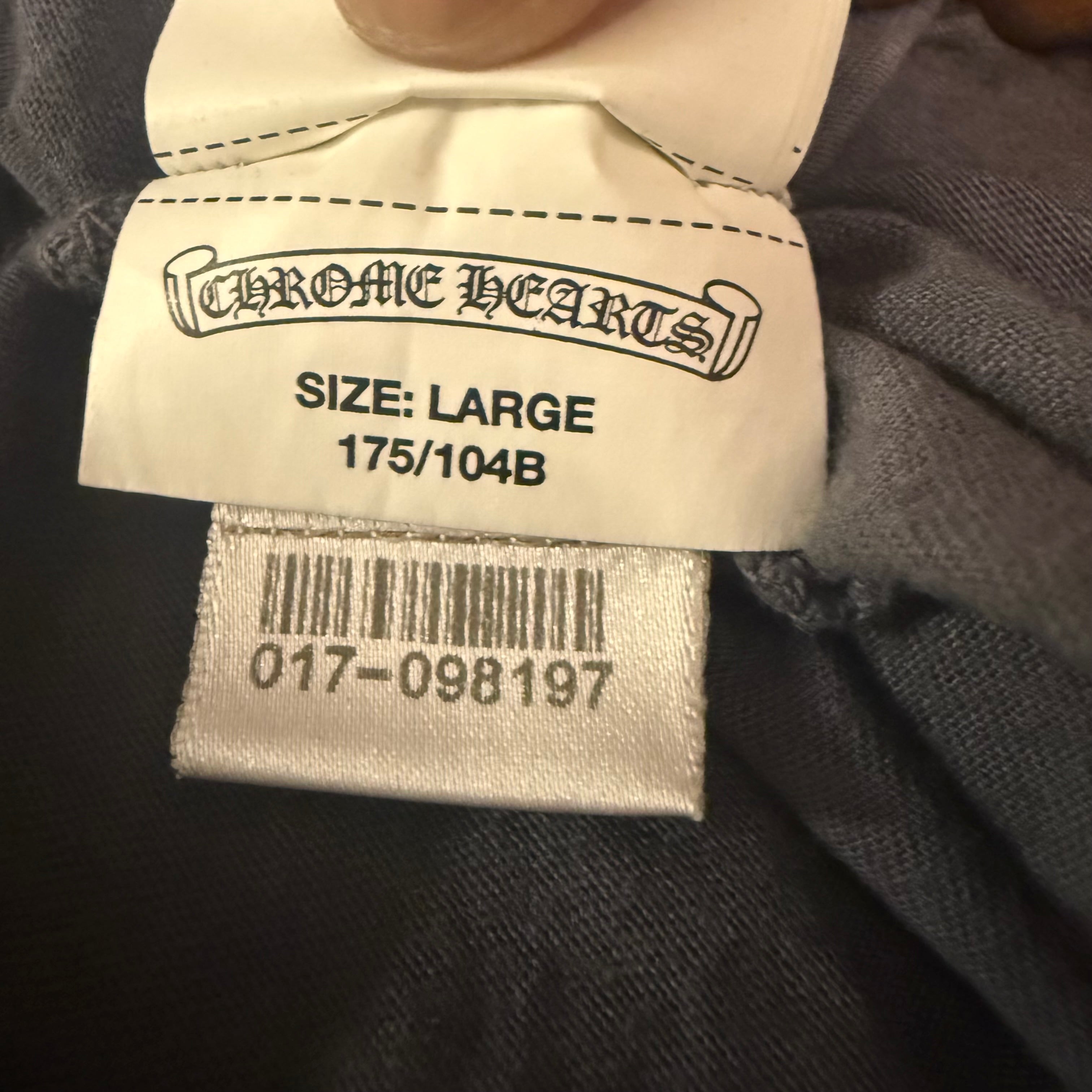 Chrome Hearts Henley Silver Button Shirts Sz Large