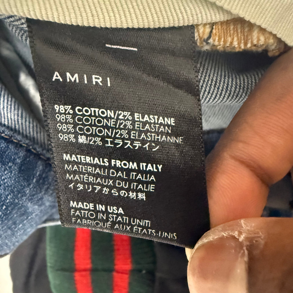 Amiri MX1 Blue Denim Patch Blue Denim Sz 38