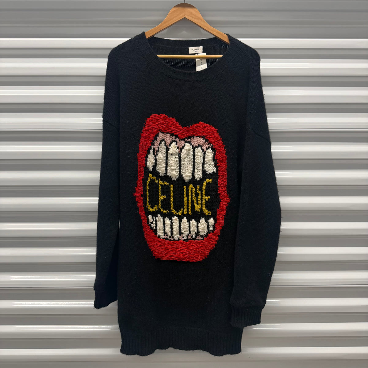 Celine Dancing Mouth Sweater Size Large