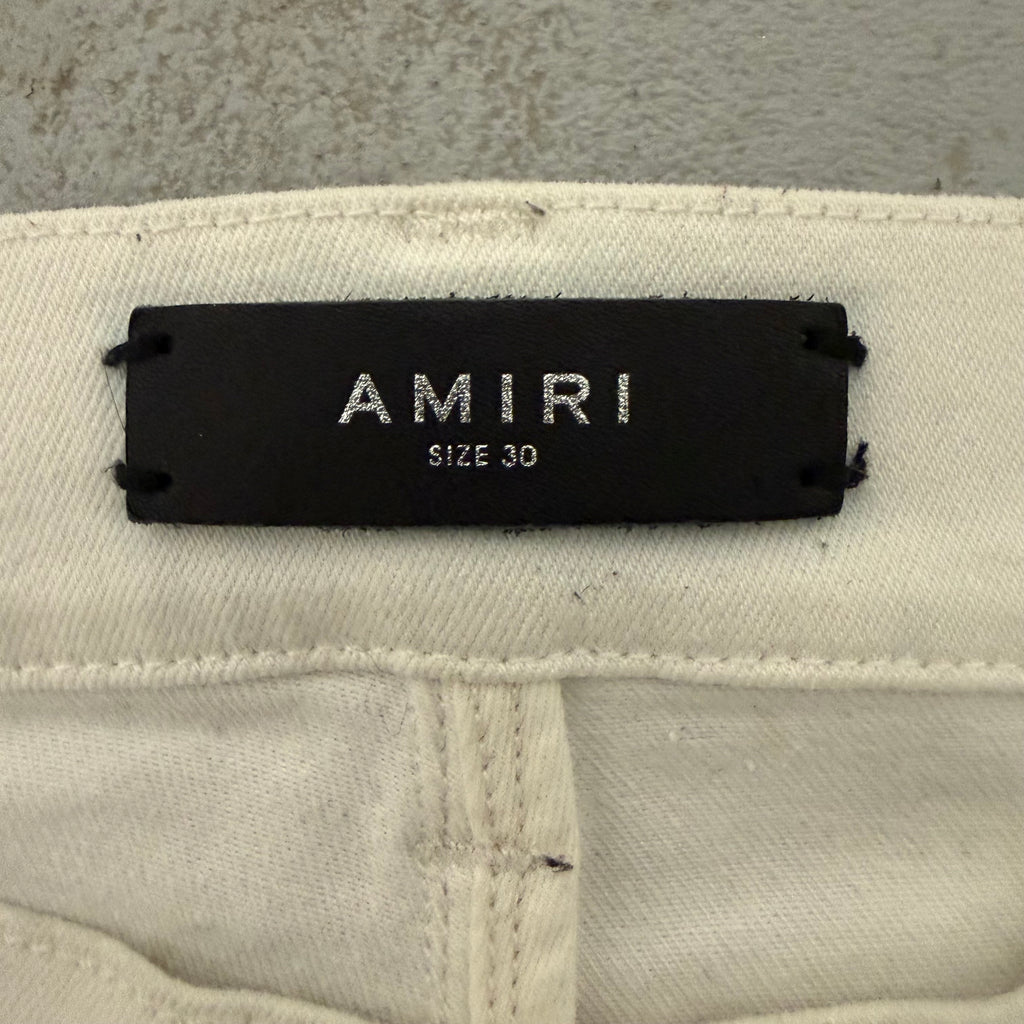 Amiri MX1 White Patch White Denim Jeans Size 30