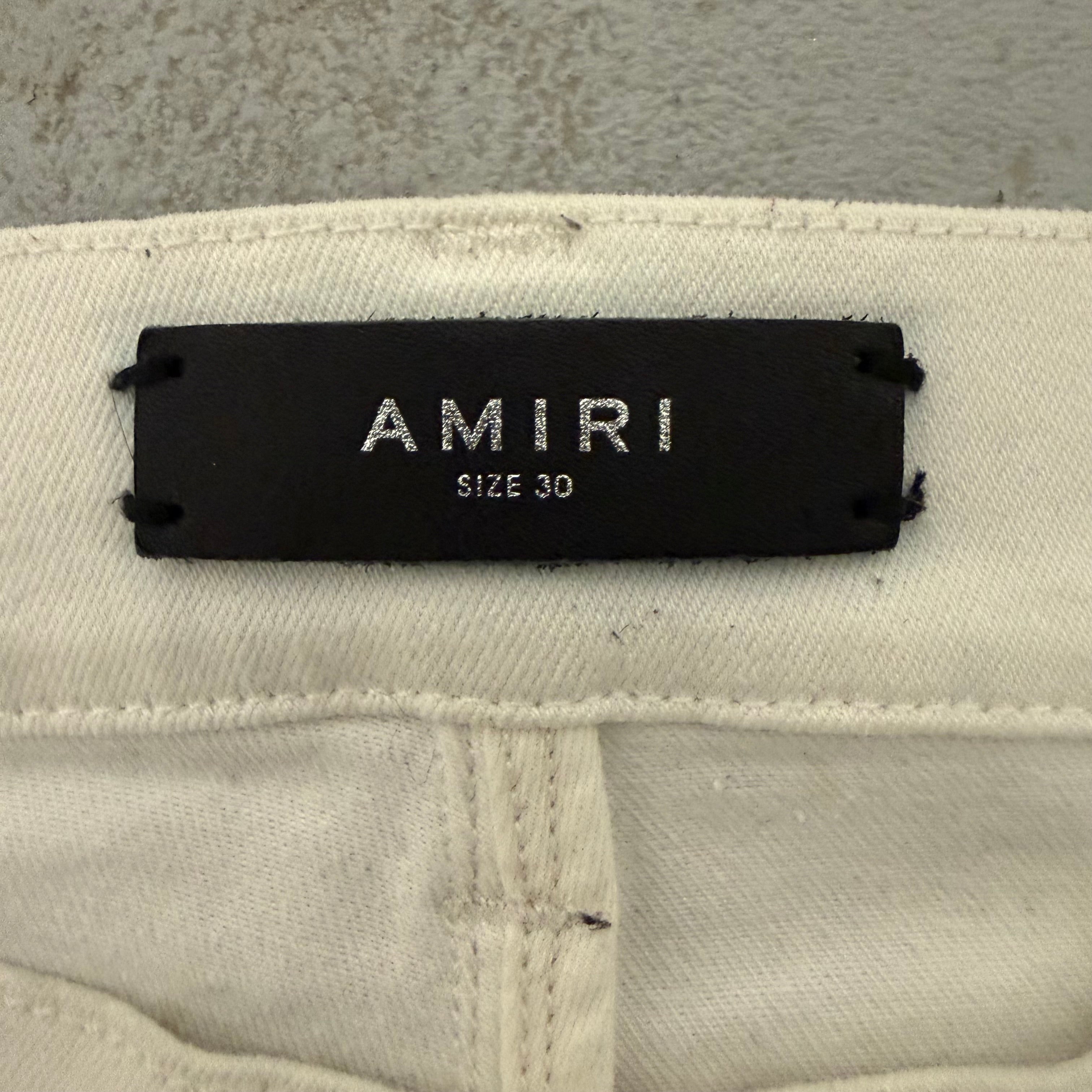 Amiri MX1 White Patch White Denim Jeans Size 30