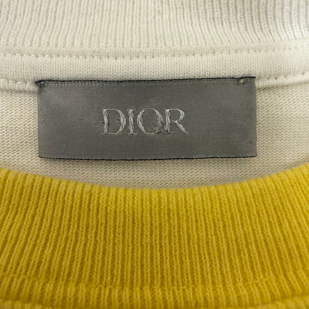 Dior x Shawn Oversized Logo T-Shirt Yellow Sz Large