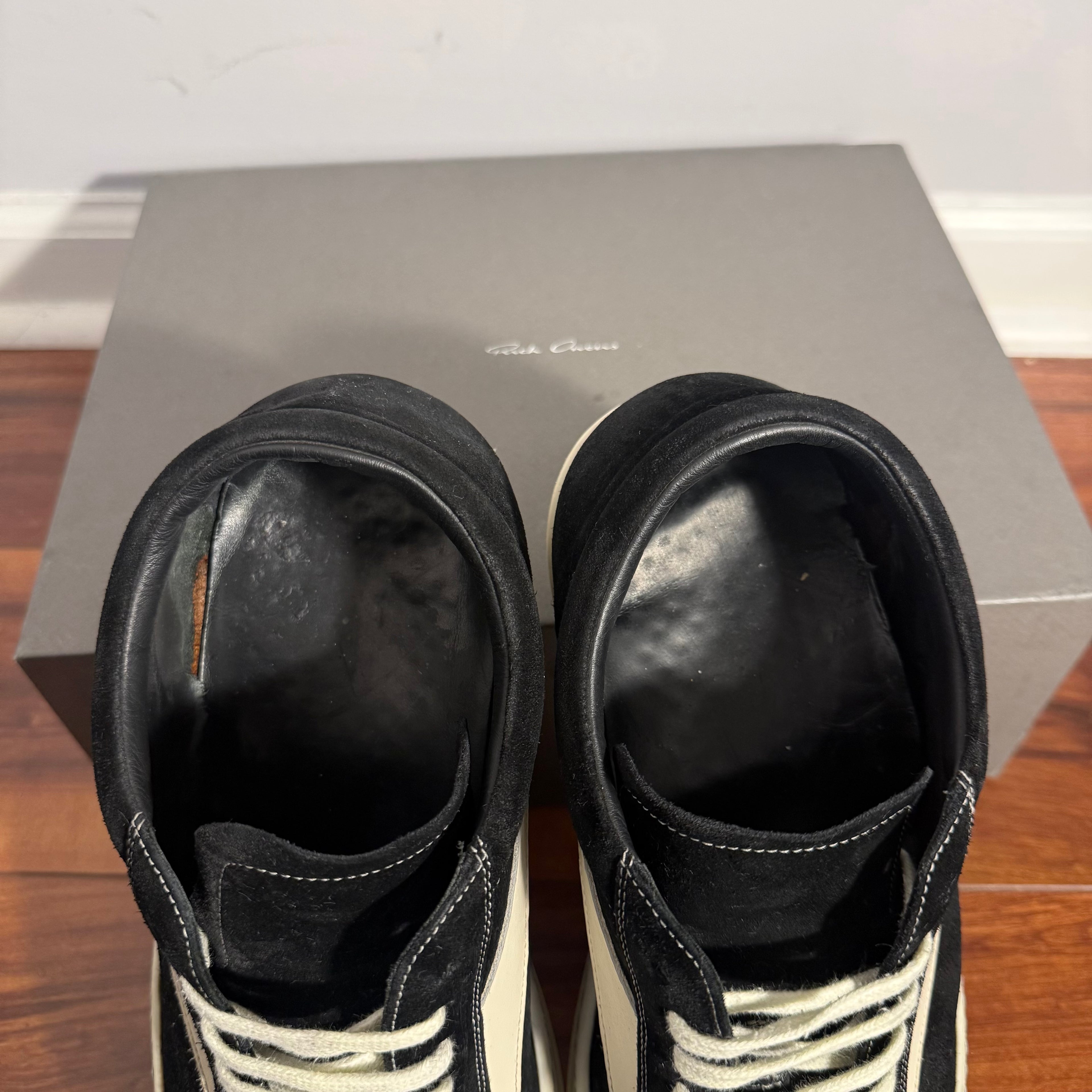 Rick Owens Black Suede Vintage Sneaker Size 13 (46)