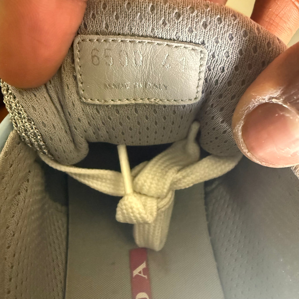 Prada America's Cup Light Blue Soft Rubber Sneaker Sz 8