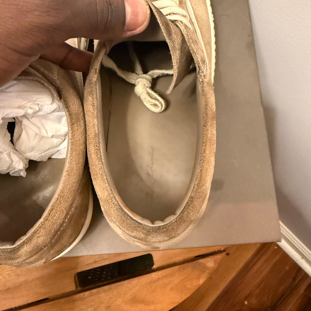 Rick Owens Suede Vintage Flesh/Milk Sneaker Size 10 (43)
