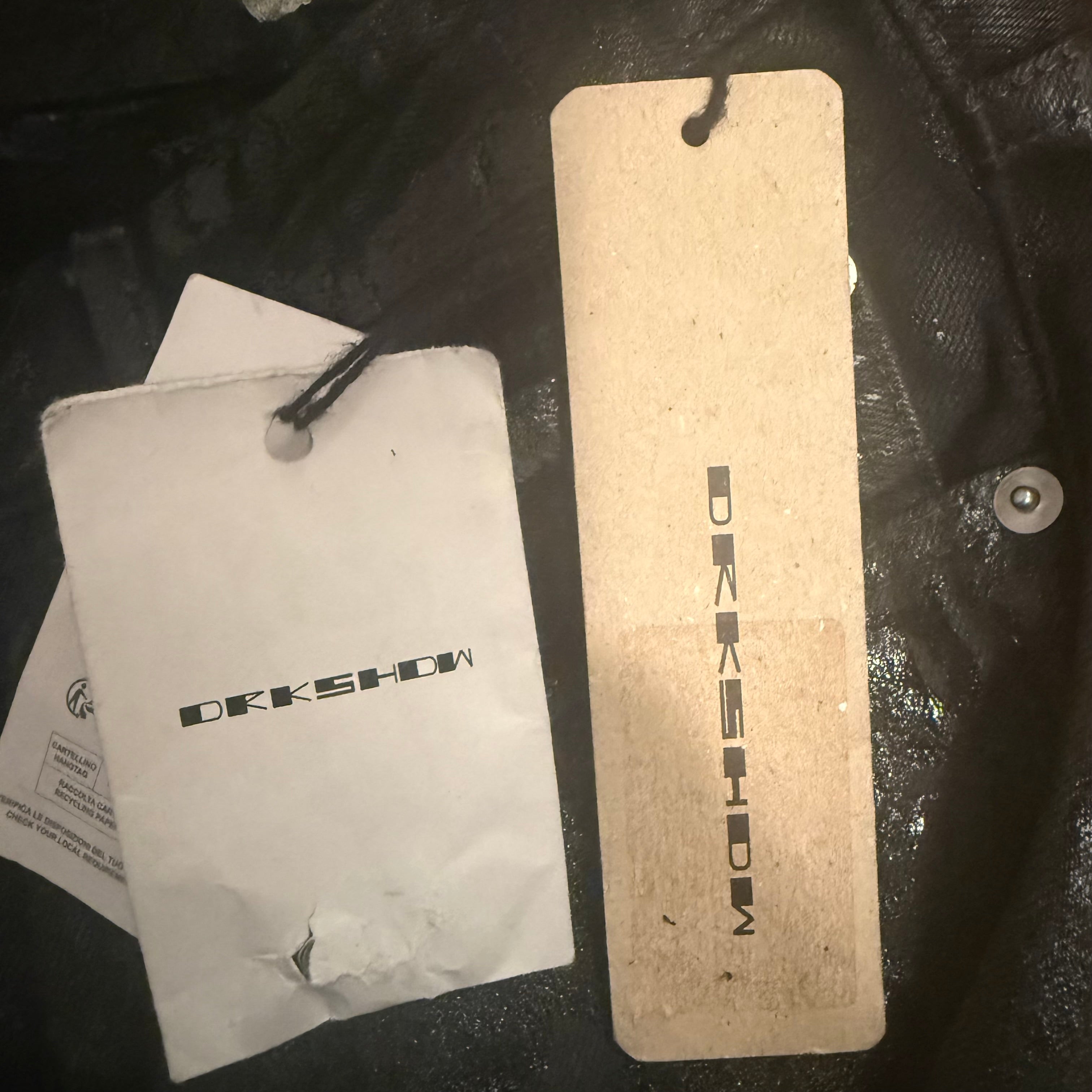 Rick Owens Waxed Black Detroit Cut Denim Size 31