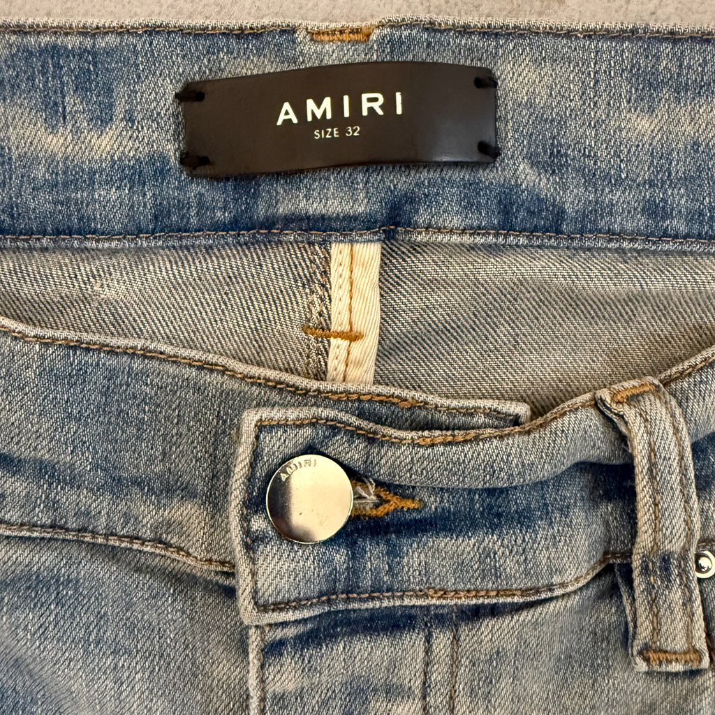 Amiri MX1 Clay Indigo Red Jeans Sz 32