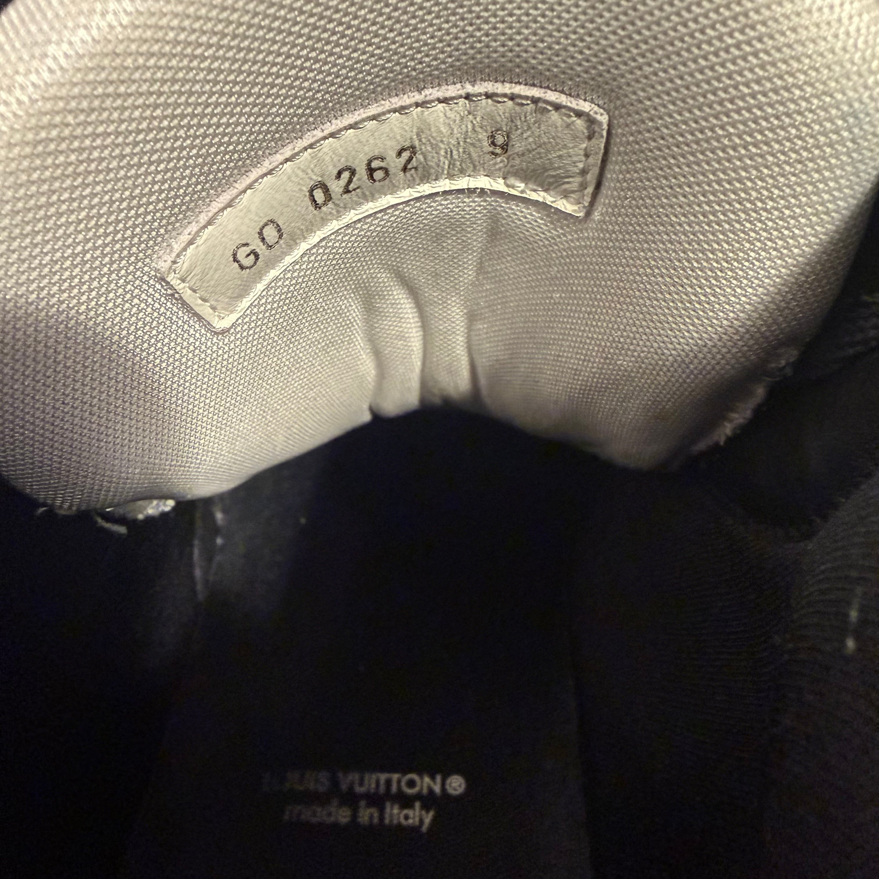 Louis Vuitton Black and Blue Trainer 2 Size 10.5 (9LV)