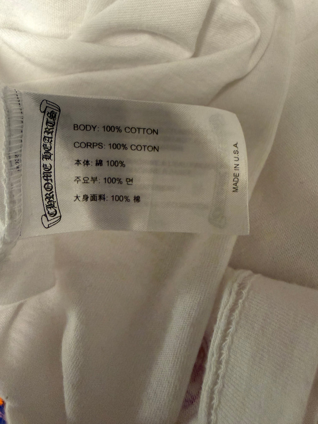 Chrome Hearts White Purple Longsleeve T-Shirt Sz Large