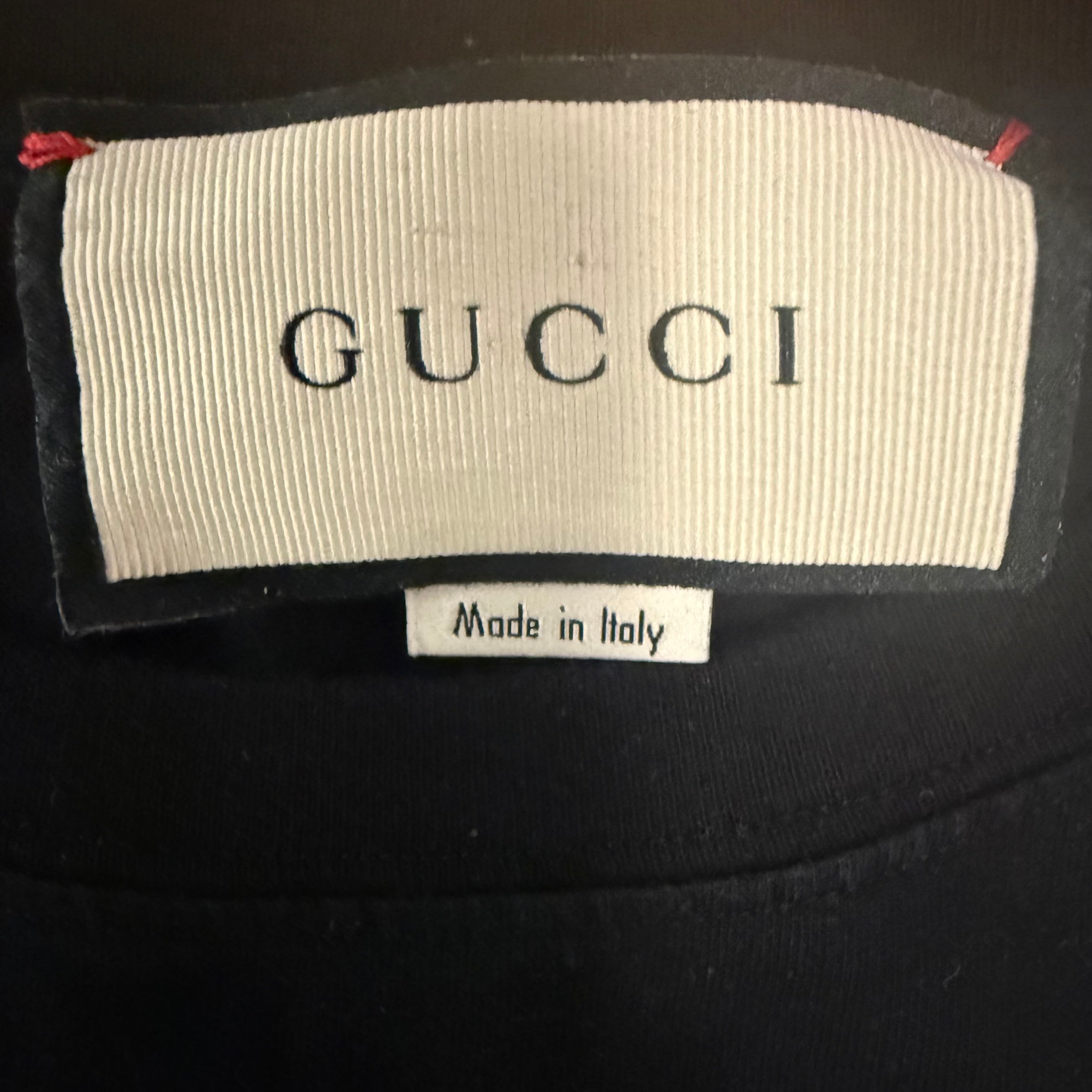 Gucci Interlocking Black GG Logo Shirt Sz Large