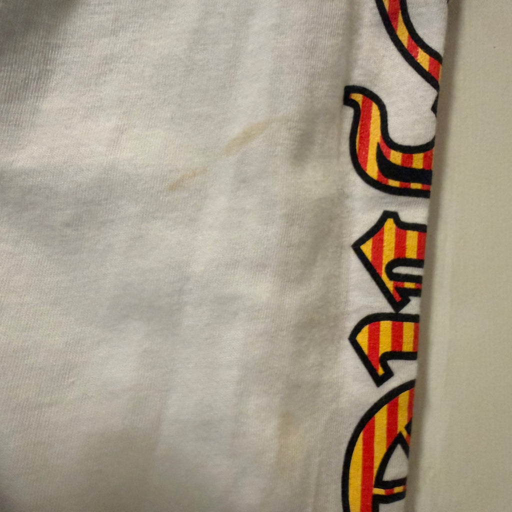 Chrome Hearts White Orange Long Sleeve Pocket Dagger Shirt Size Large