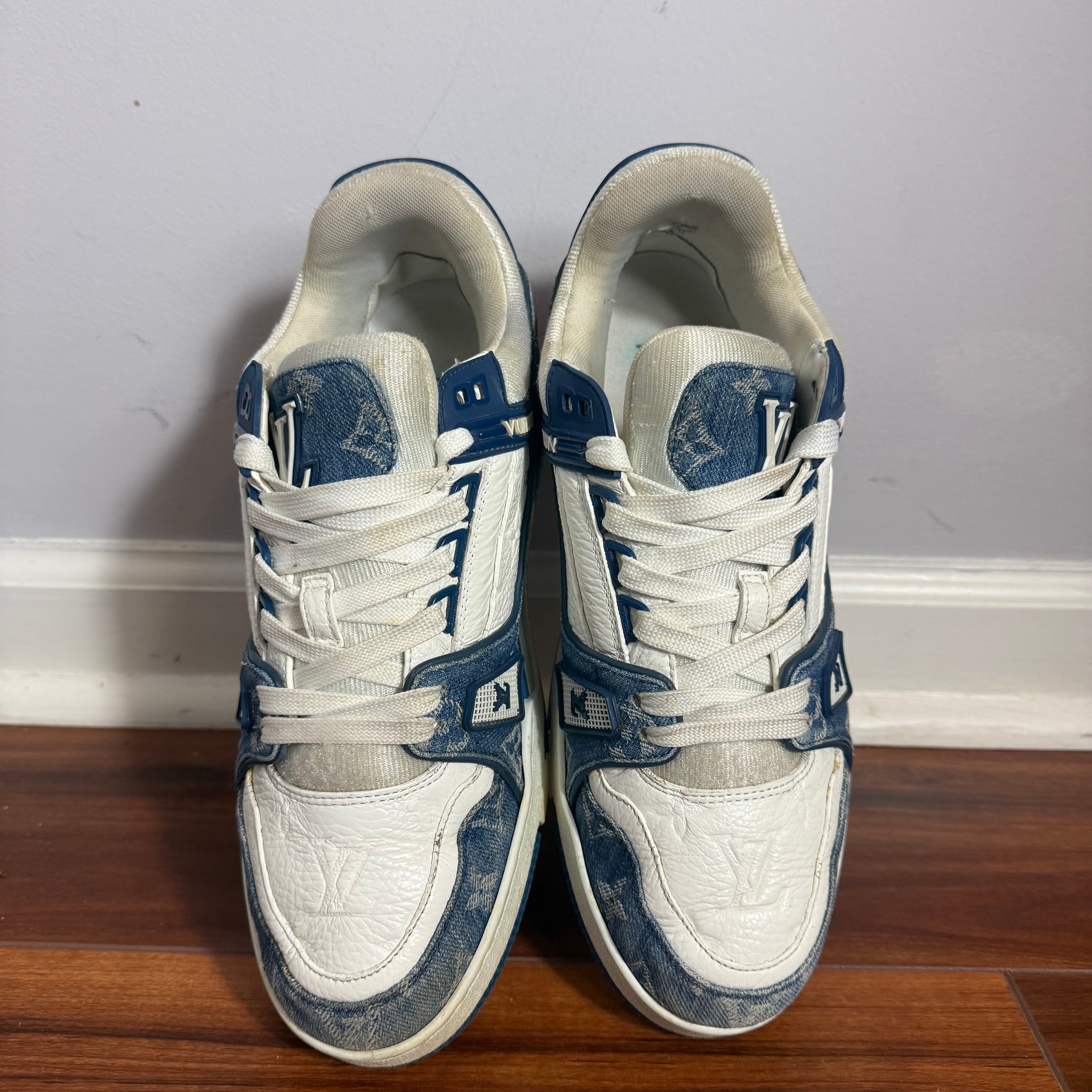 Louis Vuitton Blue Denim Monogram Trainer Size 9 (7 LV)