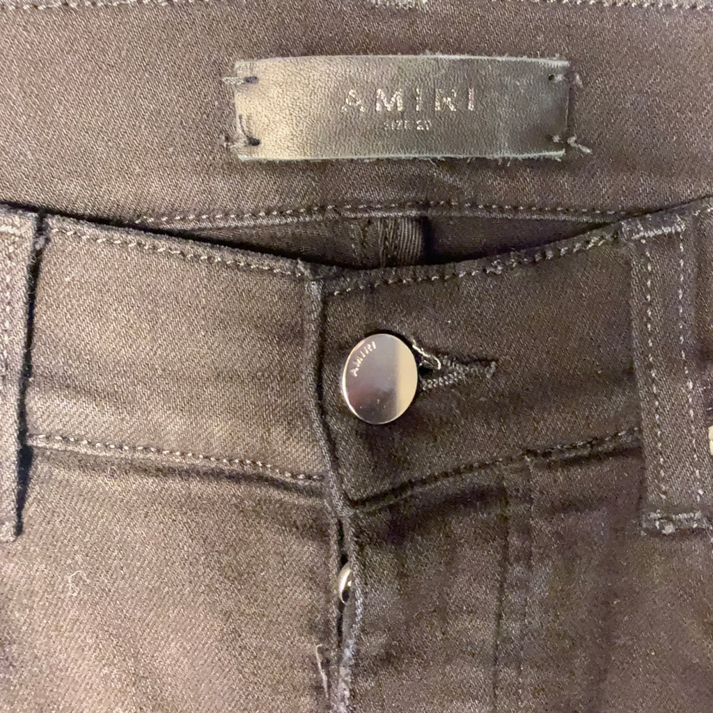Amiri MX1 Black Patch Black Denim Size 29