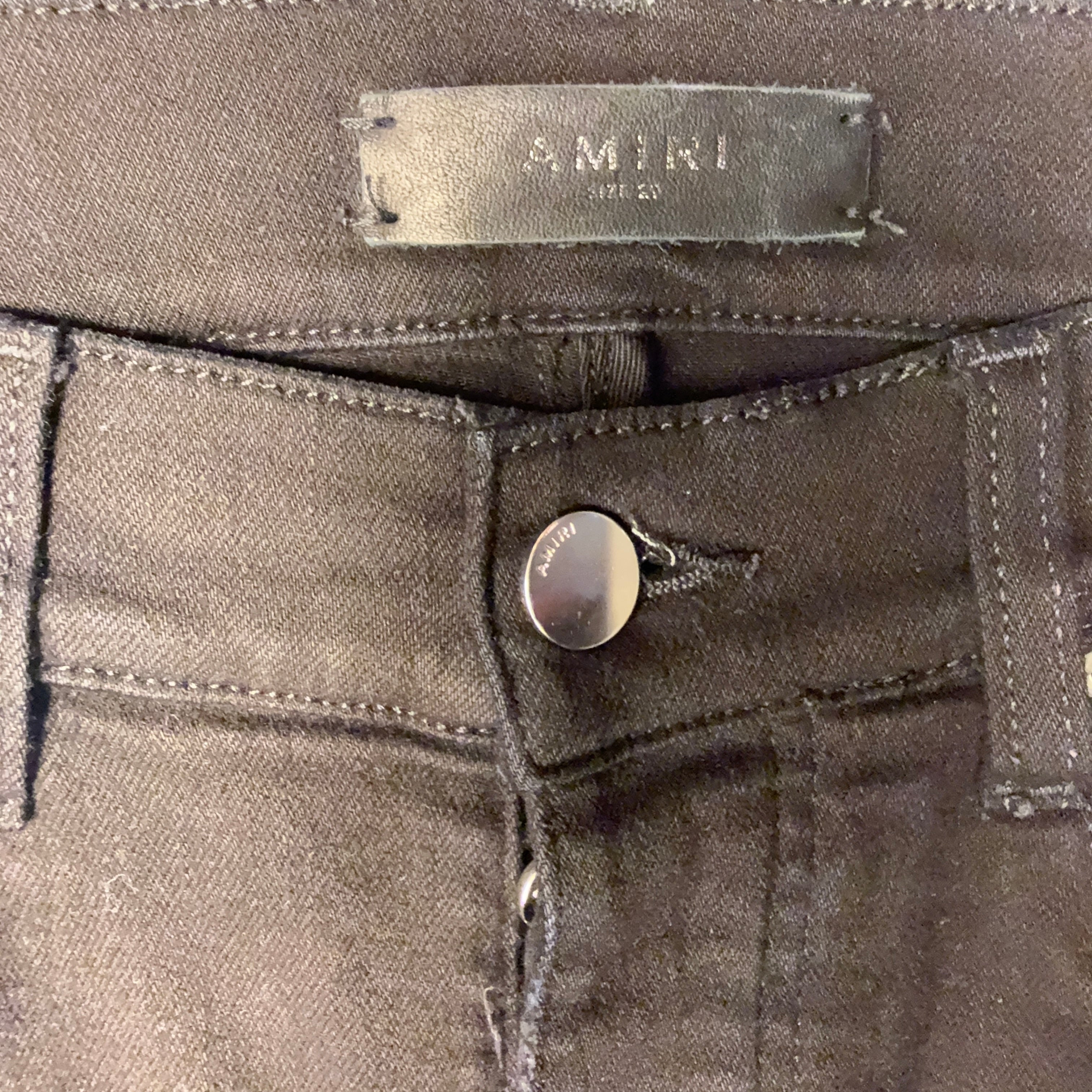 Amiri MX1 Black Patch Black Denim Size 29