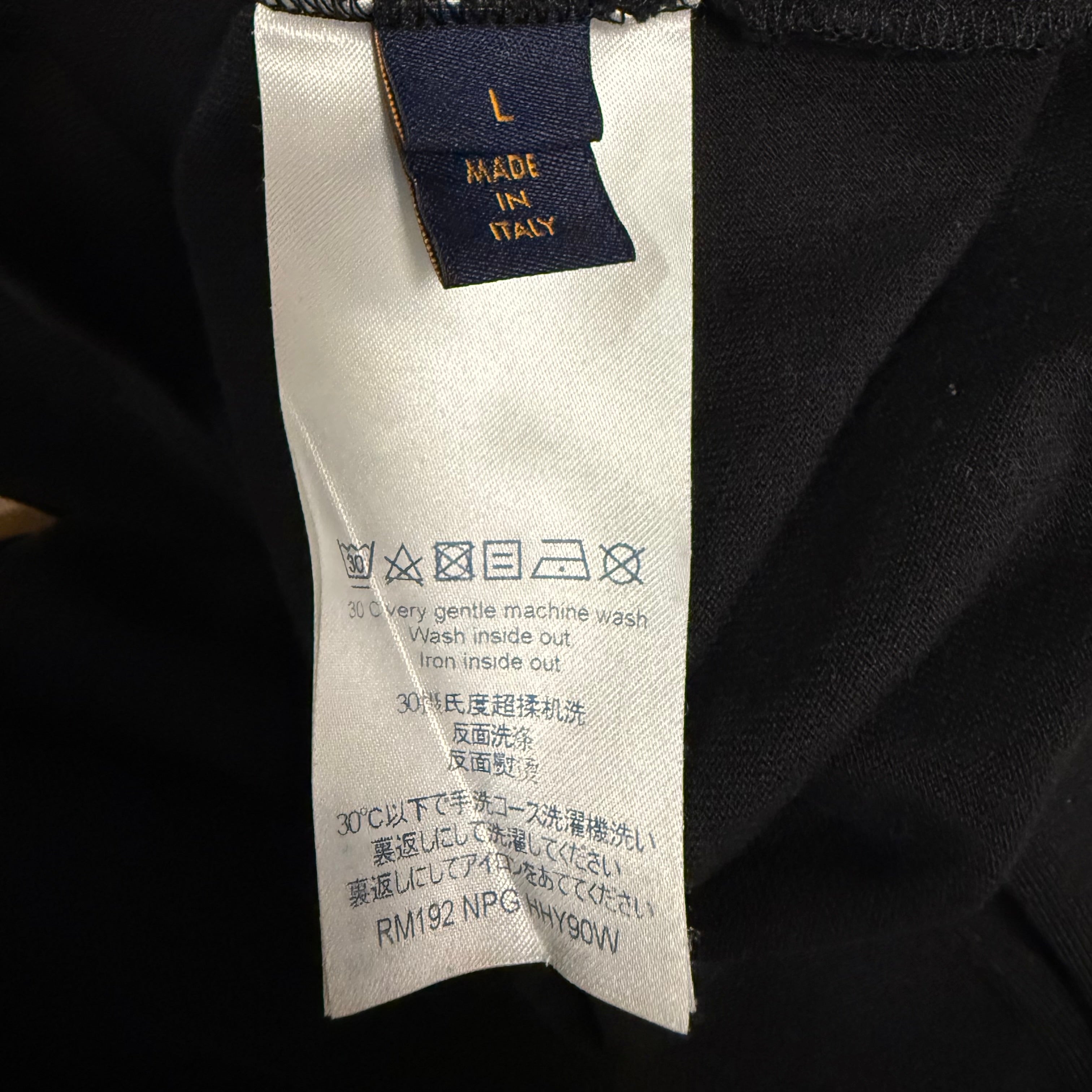 Louis Vuitton Black Smoke Logo Shirt Sz Large