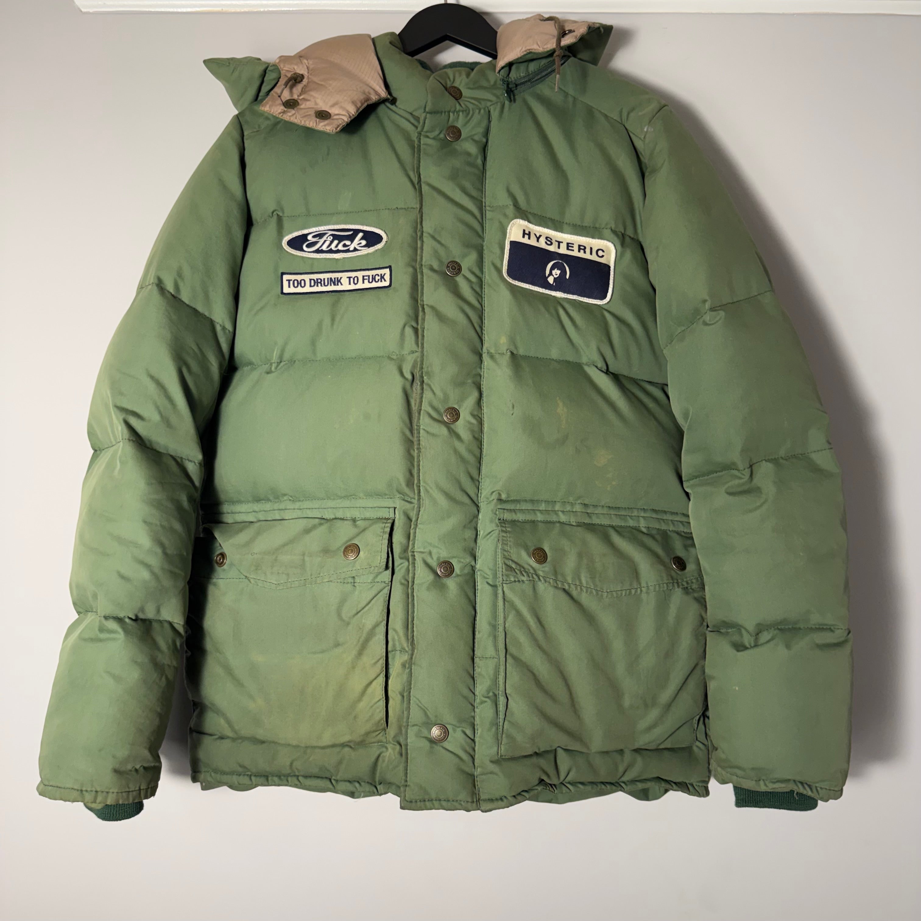 Hysteric Glamour “Too Drunk To F*CK” Puffer Size Small